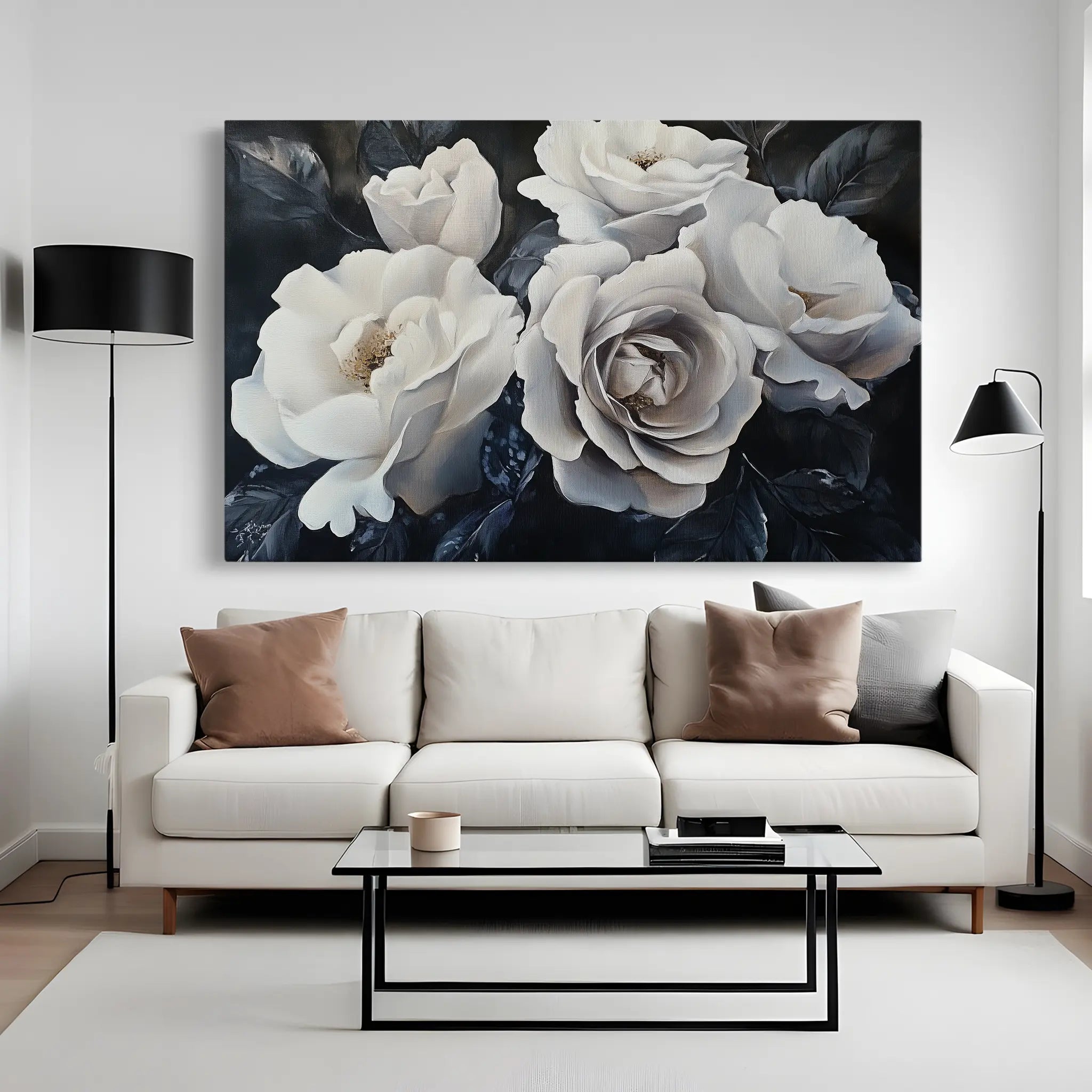 Floral Canvas Wall Art WAD1185-F 90 x 60 cm / Stretched on hidden frame