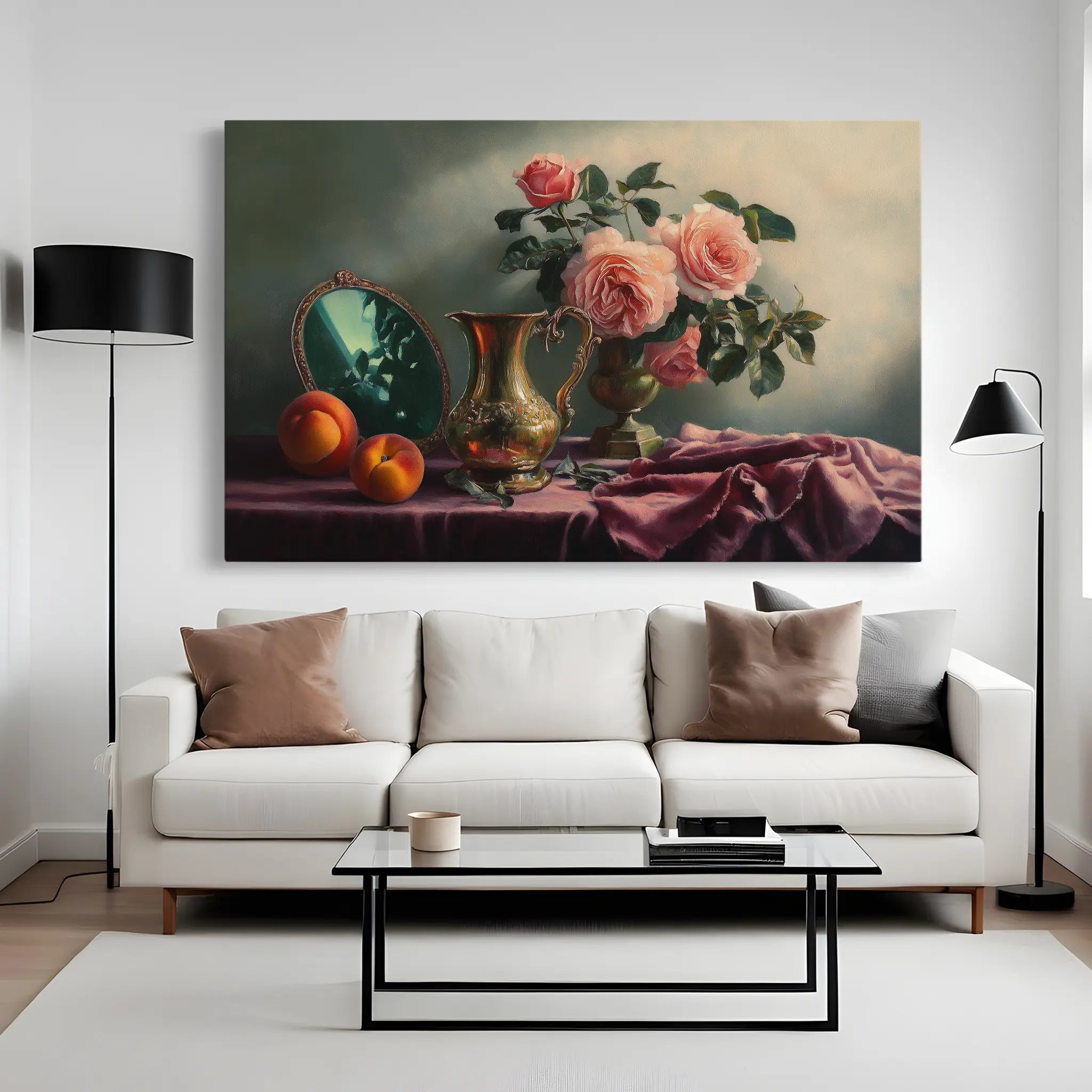 Floral Canvas Wall Art WAD1186-F 90 x 60 cm / Stretched on hidden frame