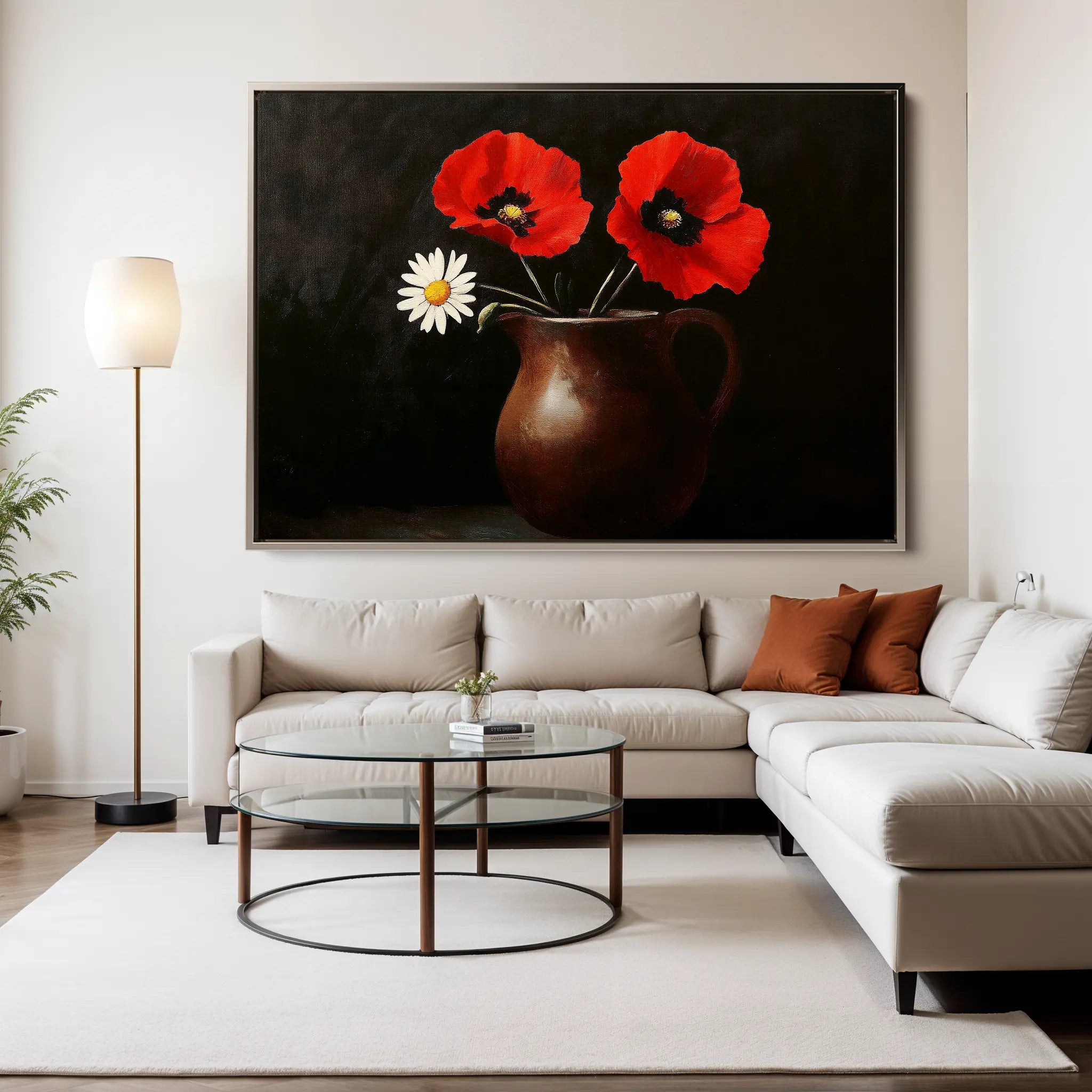 Floral Canvas Wall Art WAD1189-F 90 x 60 cm / Stretched on hidden frame