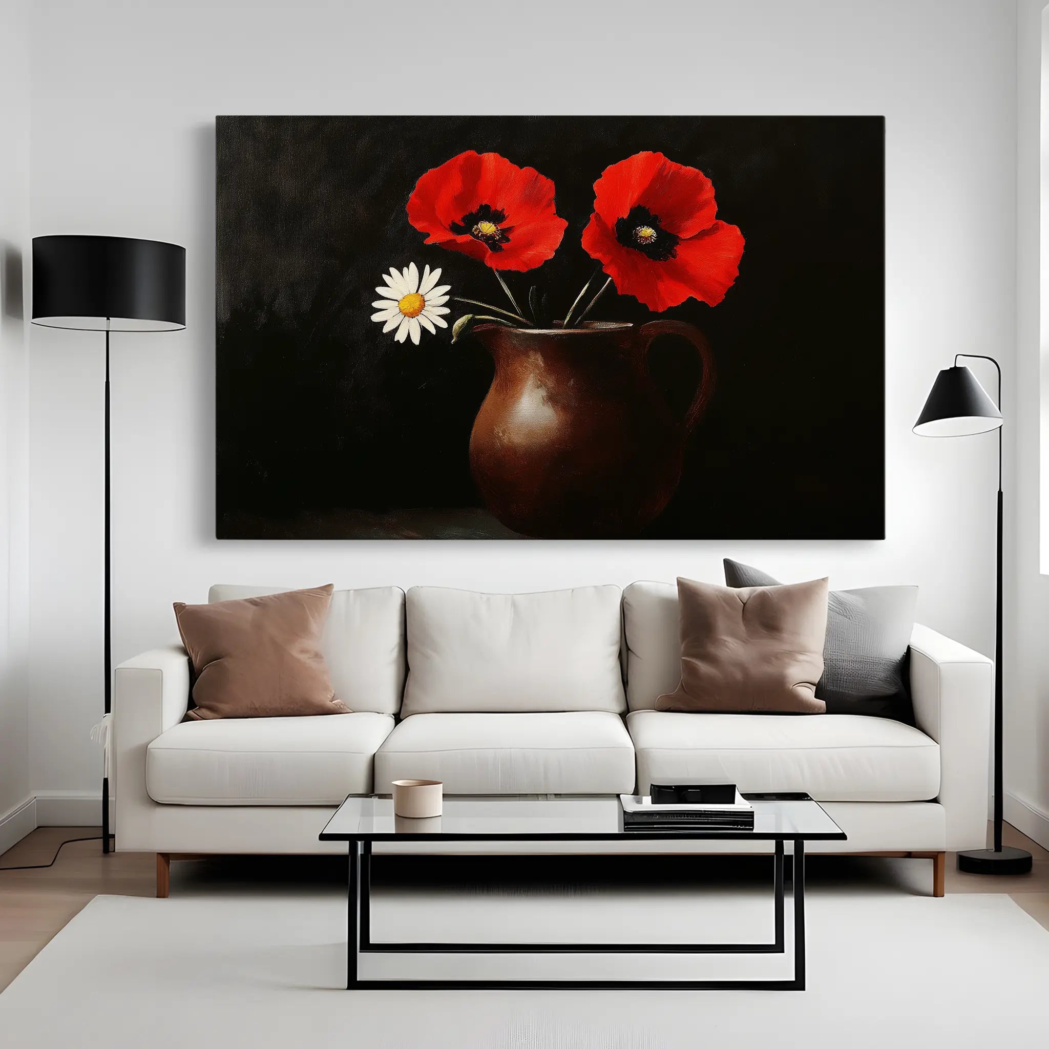 Floral Canvas Wall Art WAD1189-F 90 x 60 cm / Stretched on hidden frame