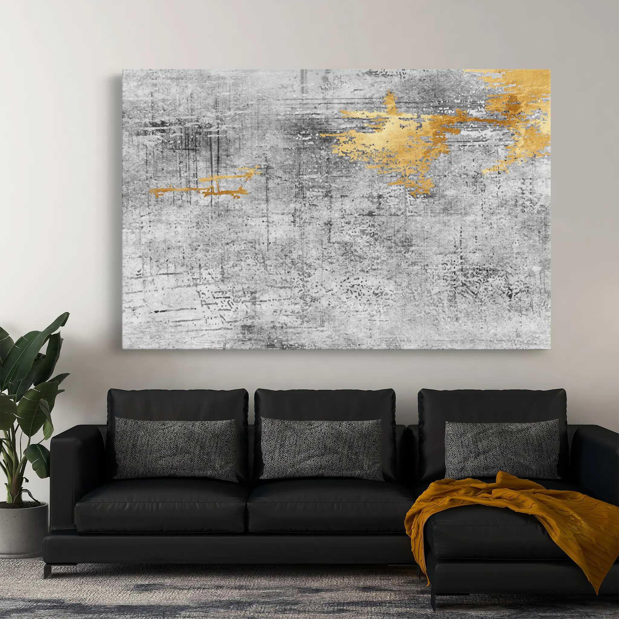 Abstract Canvas Wall Art WAD119-A 90 x 60 cm / Stretched on hidden frame