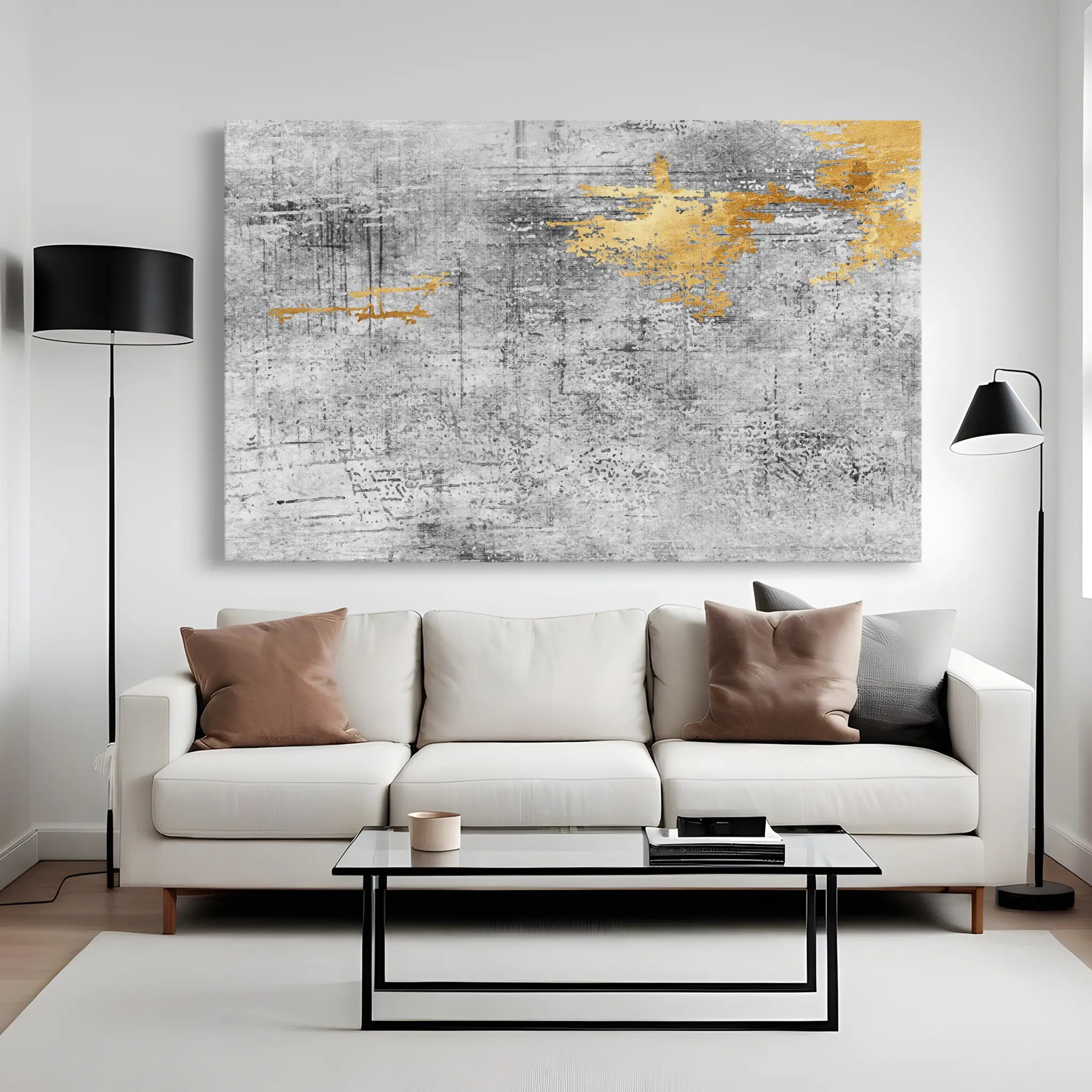 Abstract Canvas Wall Art WAD119-A 90 x 60 cm / Stretched on hidden frame