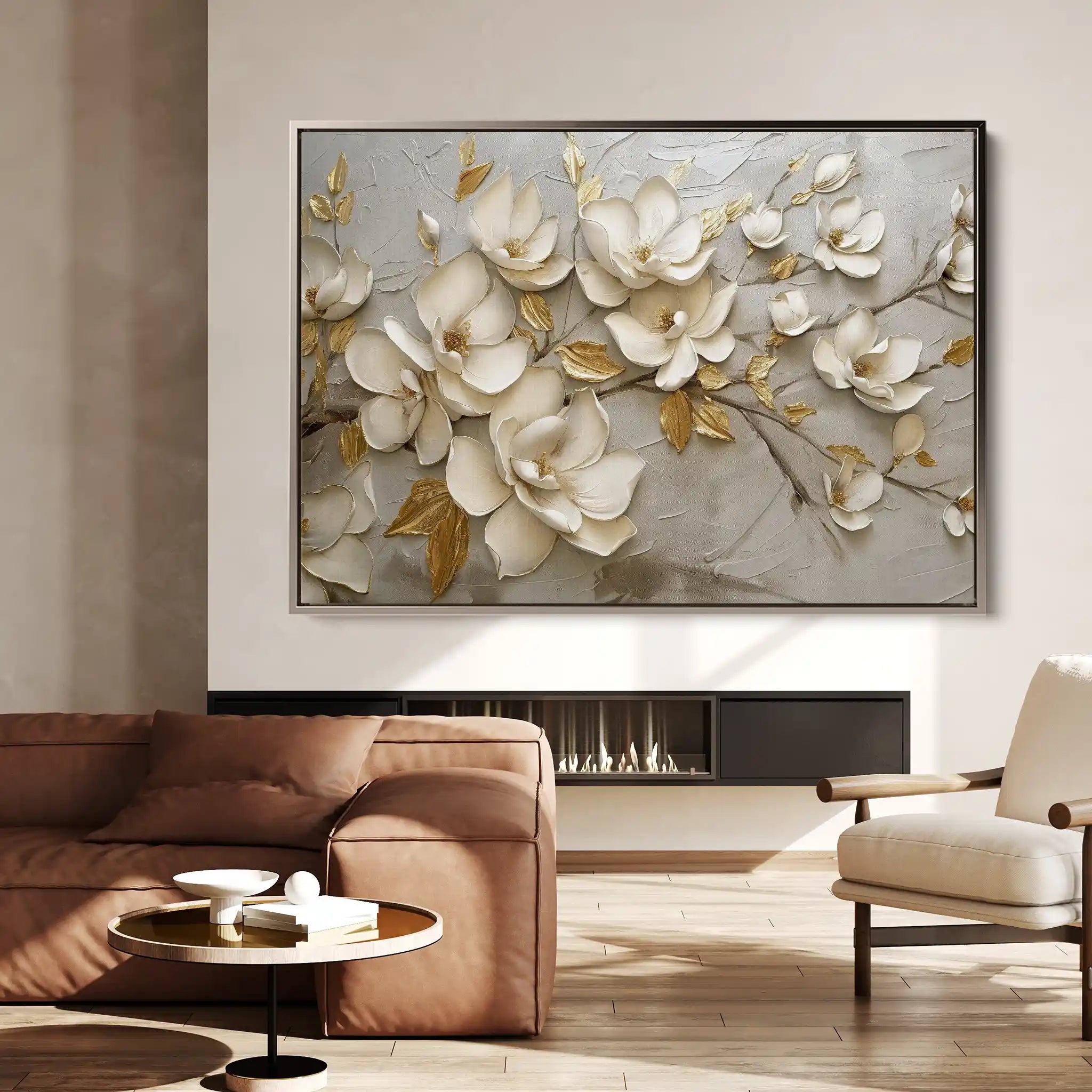 Floral Canvas Wall Art WAD119-F 90 x 60 cm / Stretched on hidden frame