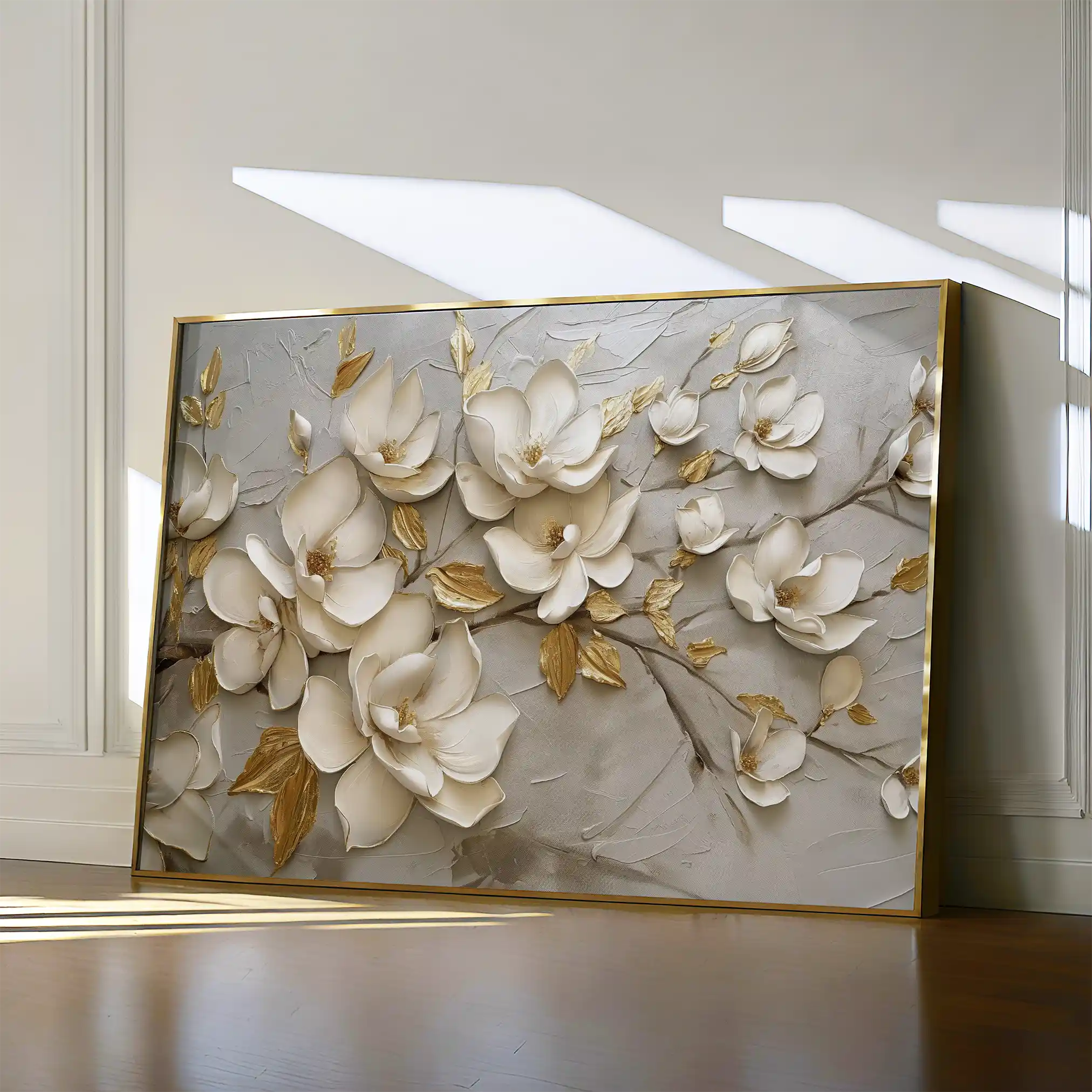 Floral Canvas Wall Art WAD119-F 90 x 60 cm / Stretched on hidden frame