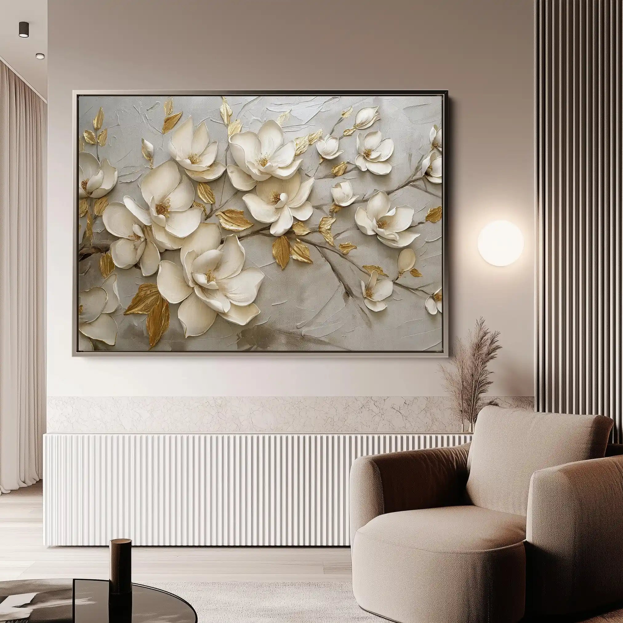 Floral Canvas Wall Art WAD119-F 90 x 60 cm / Stretched on hidden frame