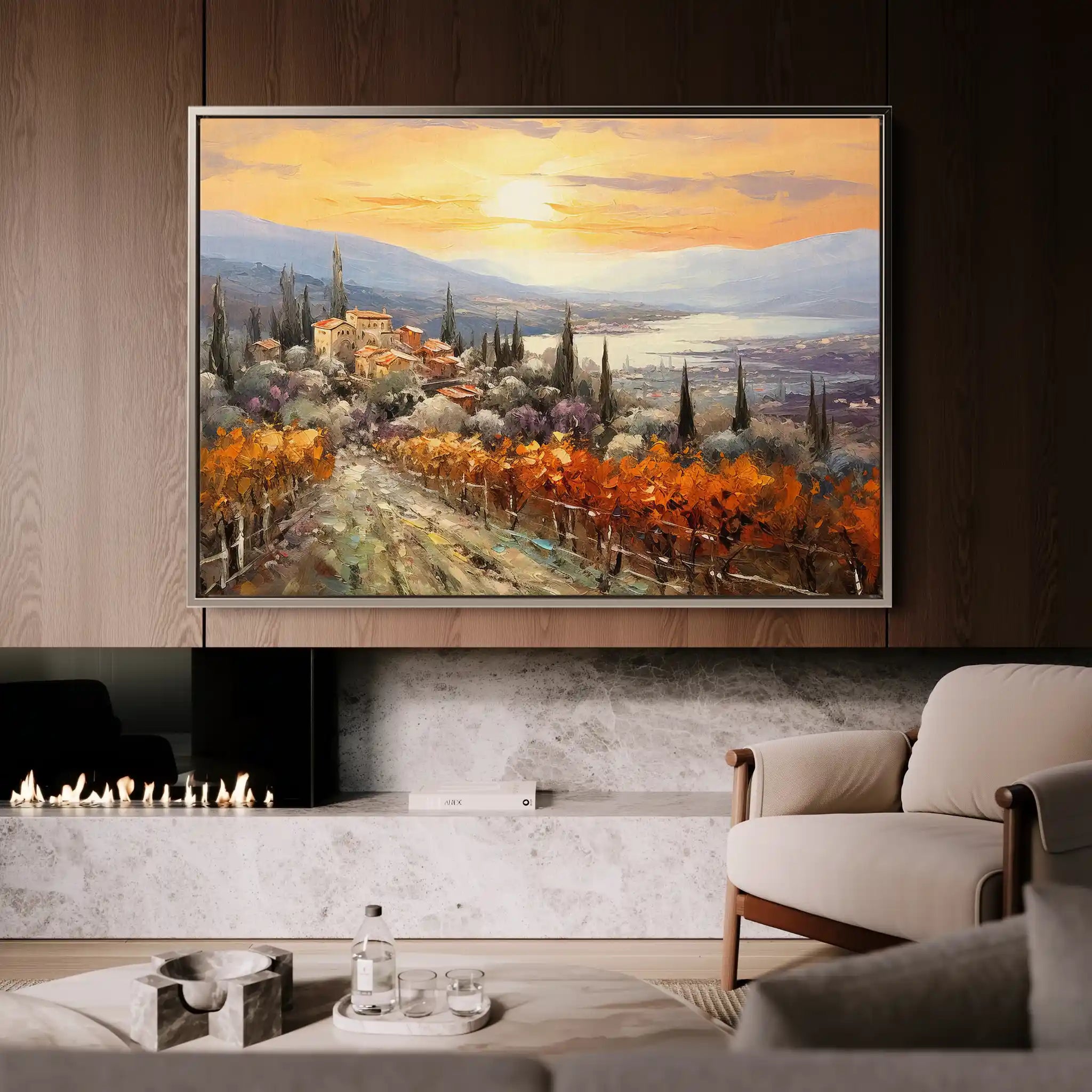 Landscape 119 Canvas Art 90 x 60 cm / Stretched on hidden frame