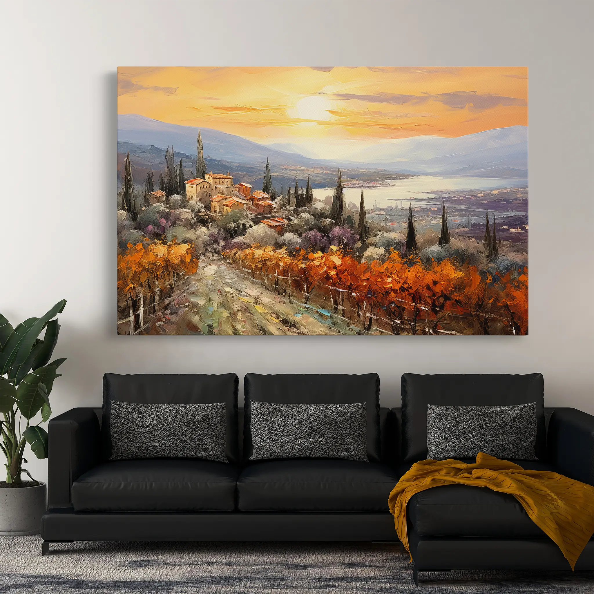 Landscape Canvas Wall Art WAD119-L 90 x 60 cm / Stretched on hidden frame