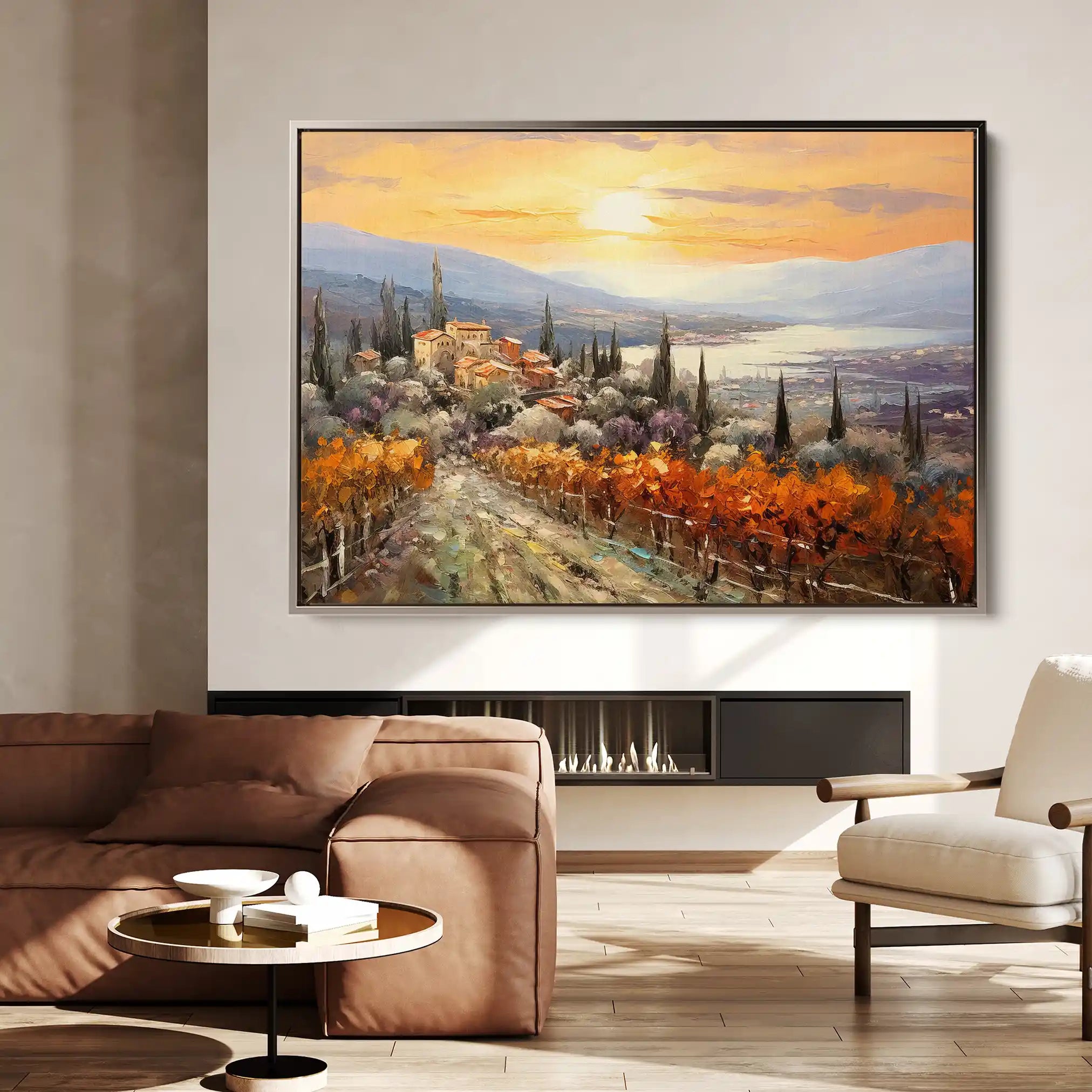 Landscape 119 Canvas Art 90 x 60 cm / Stretched on hidden frame