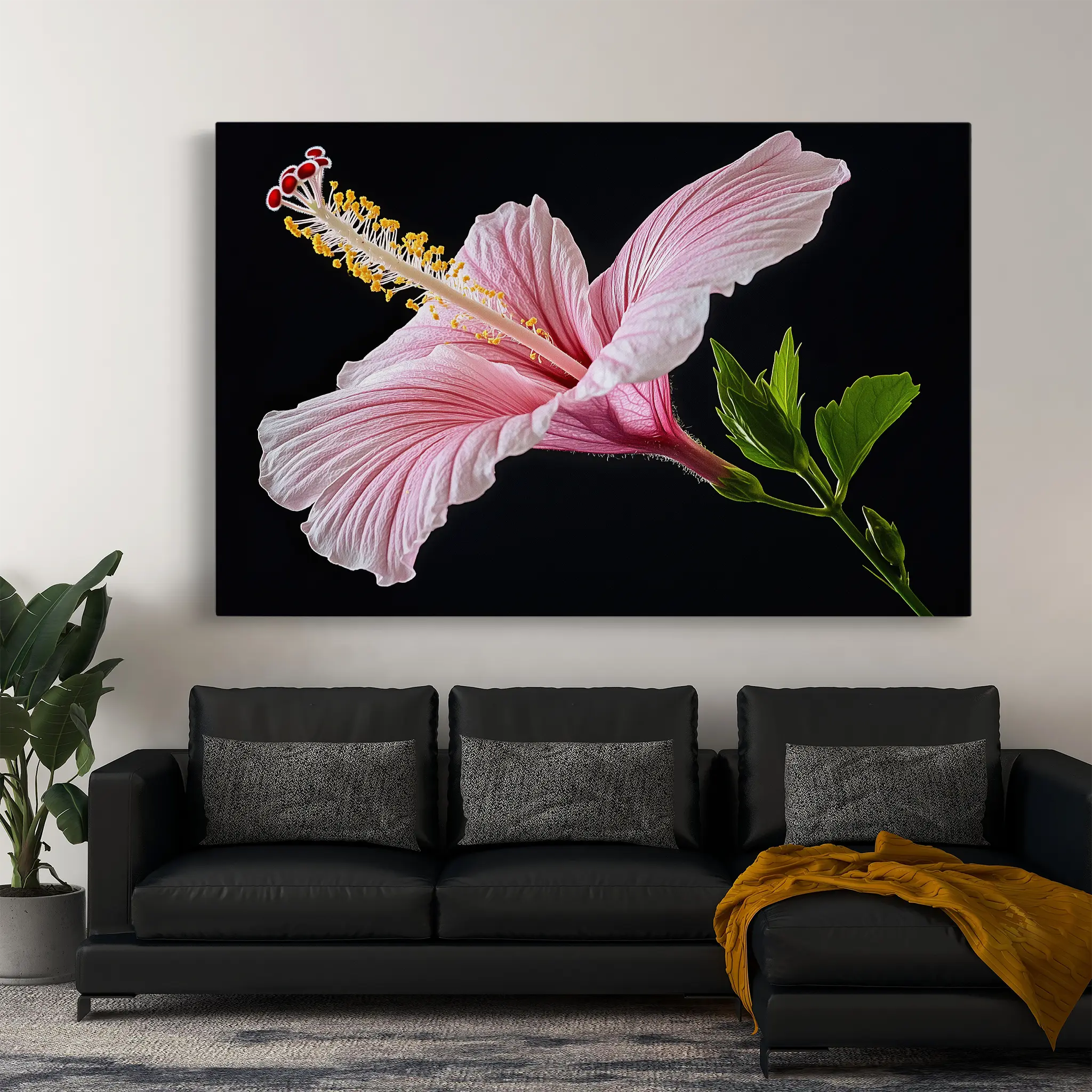 Floral Canvas Wall Art WAD1190-F 90 x 60 cm / Stretched on hidden frame