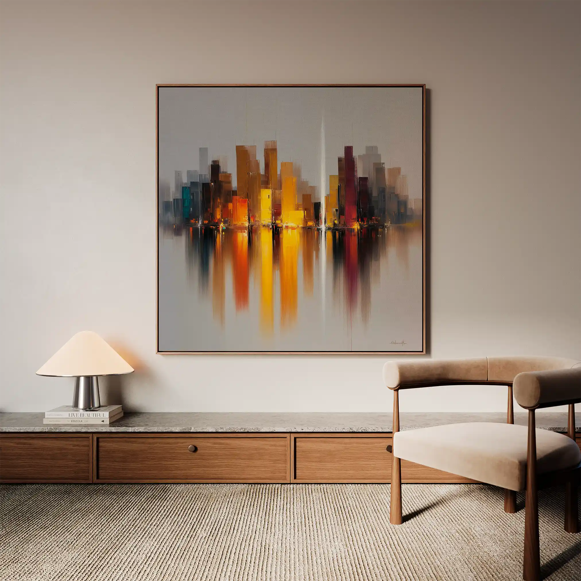 Abstract 1191 Canvas Art 60 x 60 cm / Stretched on hidden frame