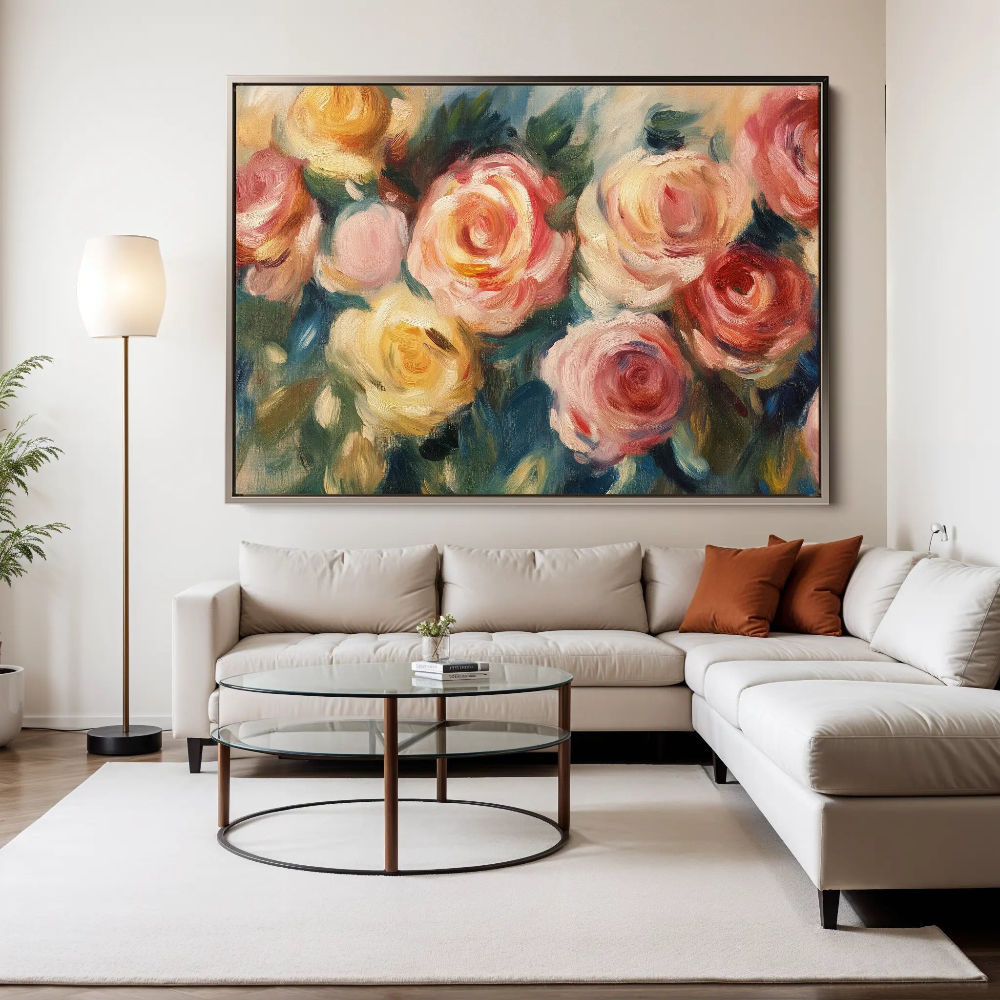 Floral Canvas Wall Art WAD1191-F 90 x 60 cm / Stretched on hidden frame