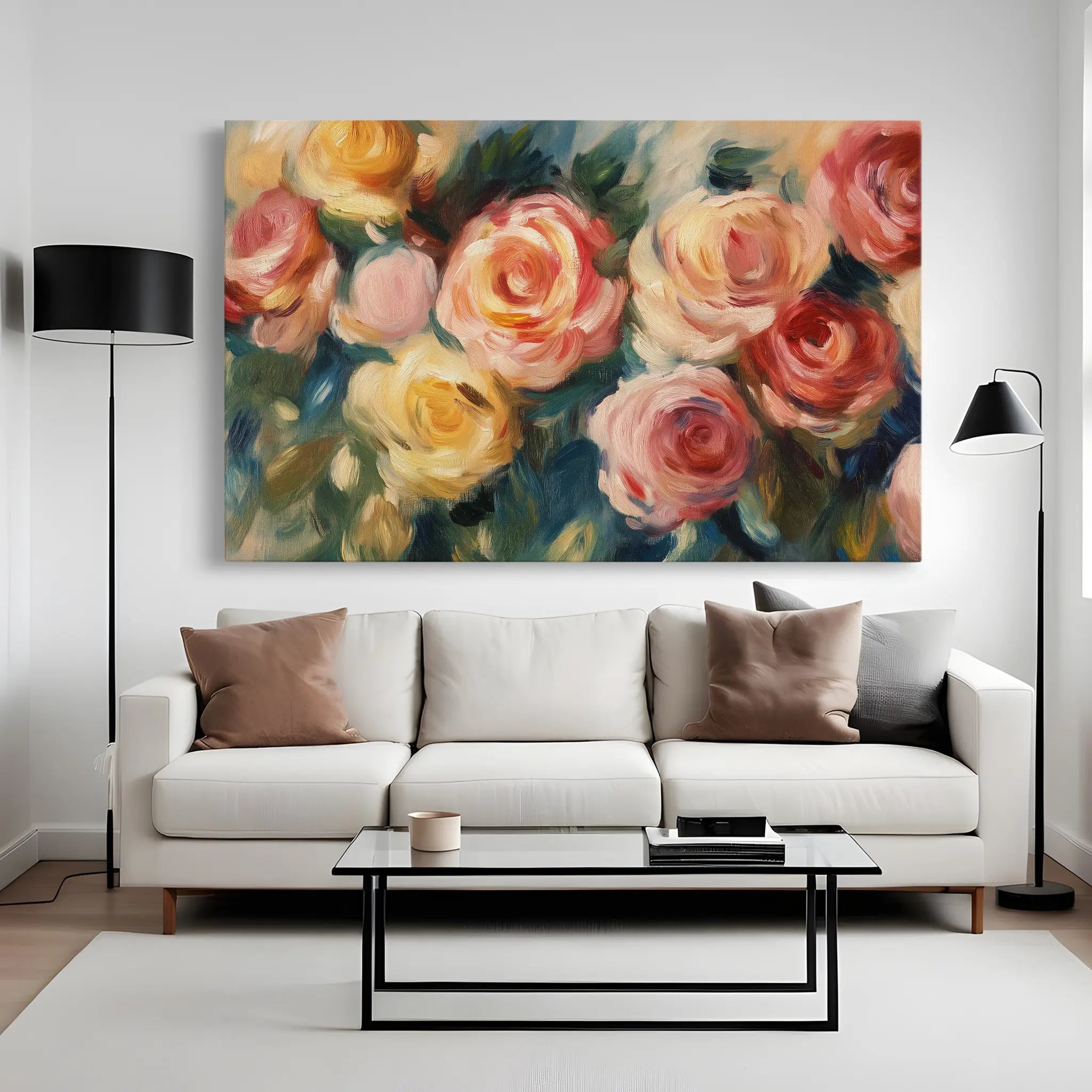 Floral Canvas Wall Art WAD1191-F 90 x 60 cm / Stretched on hidden frame