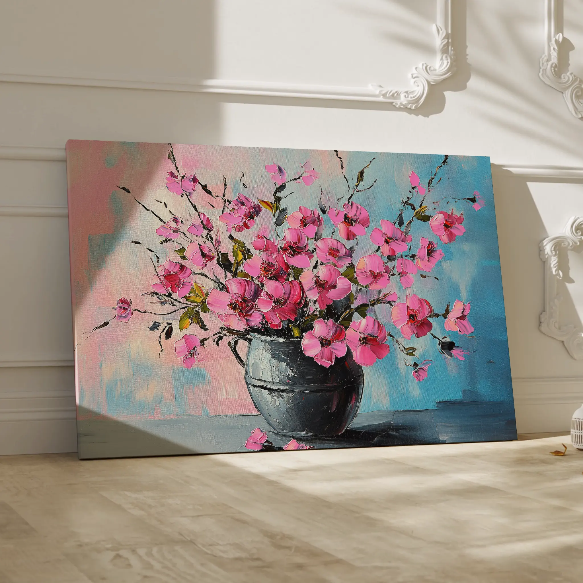 Floral Canvas Wall Art WAD1192-F 90 x 60 cm / Stretched on hidden frame