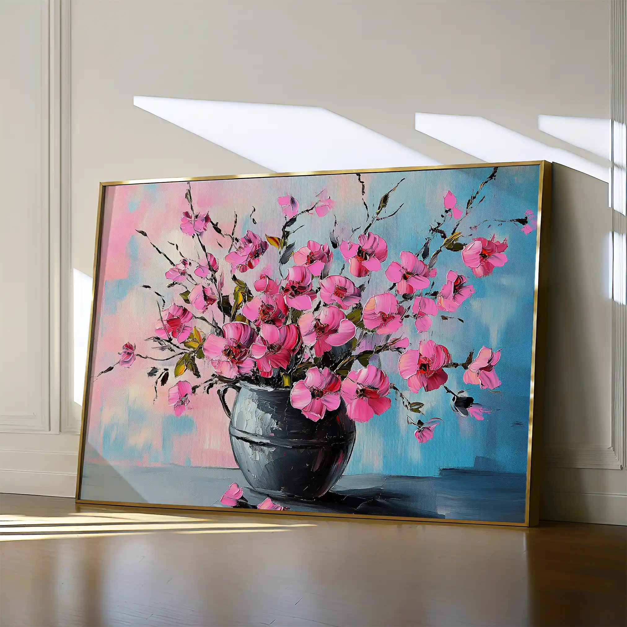 Floral Canvas Wall Art WAD1192-F 90 x 60 cm / Stretched on hidden frame