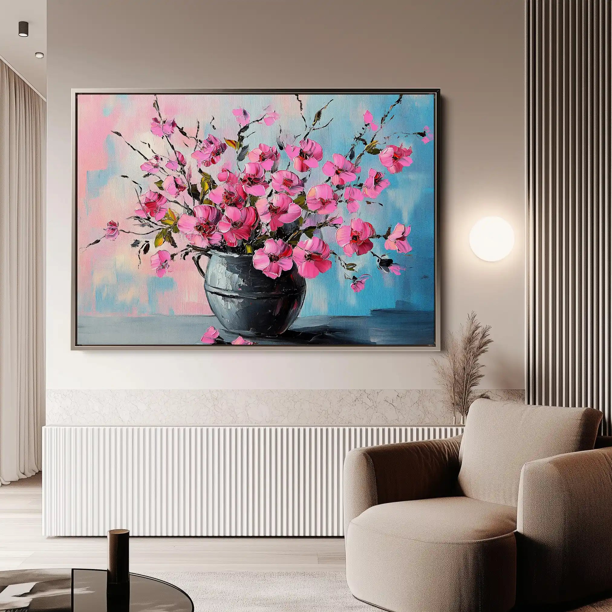 Floral Canvas Wall Art WAD1192-F 90 x 60 cm / Stretched on hidden frame