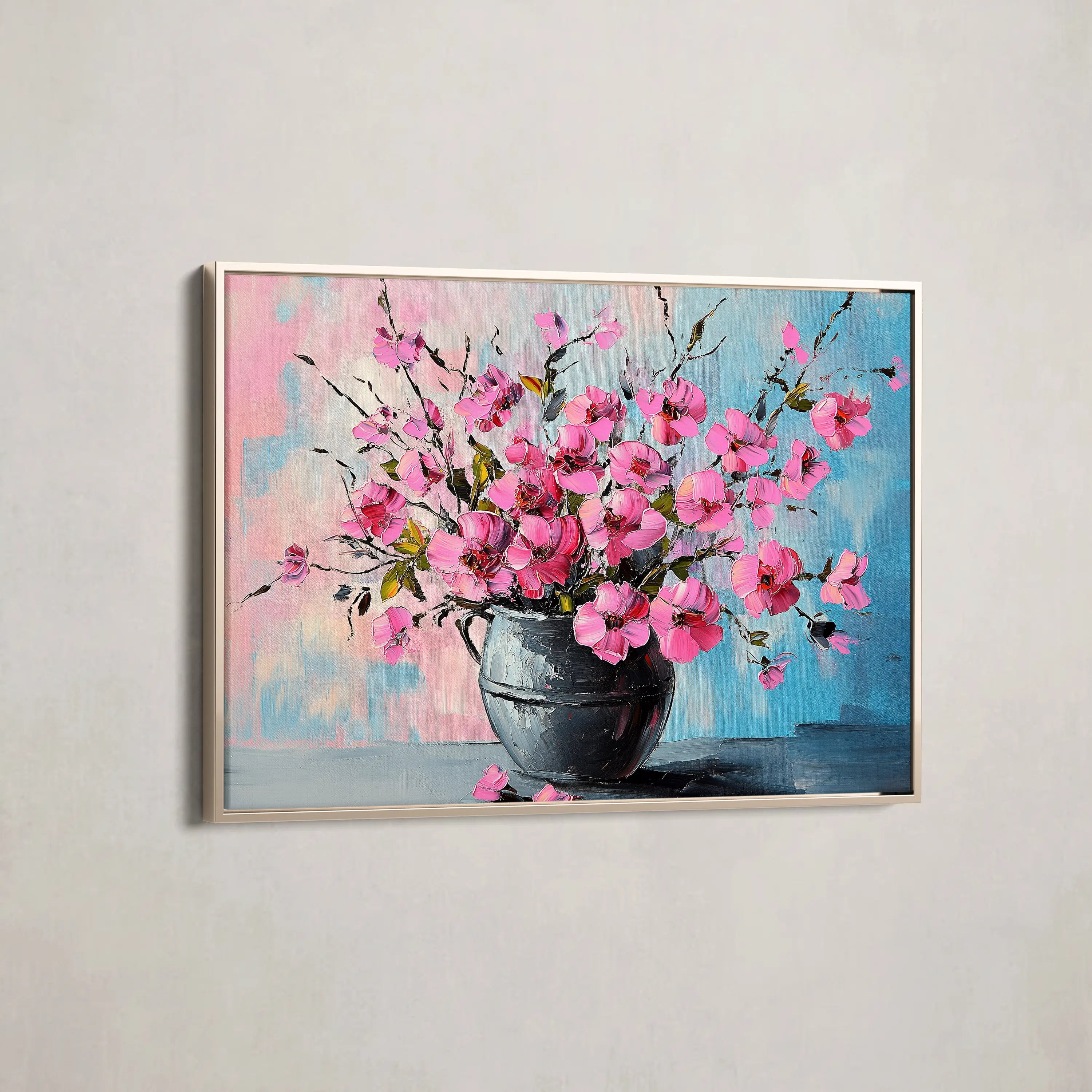 Floral Canvas Wall Art WAD1192-F 90 x 60 cm / Stretched on hidden frame