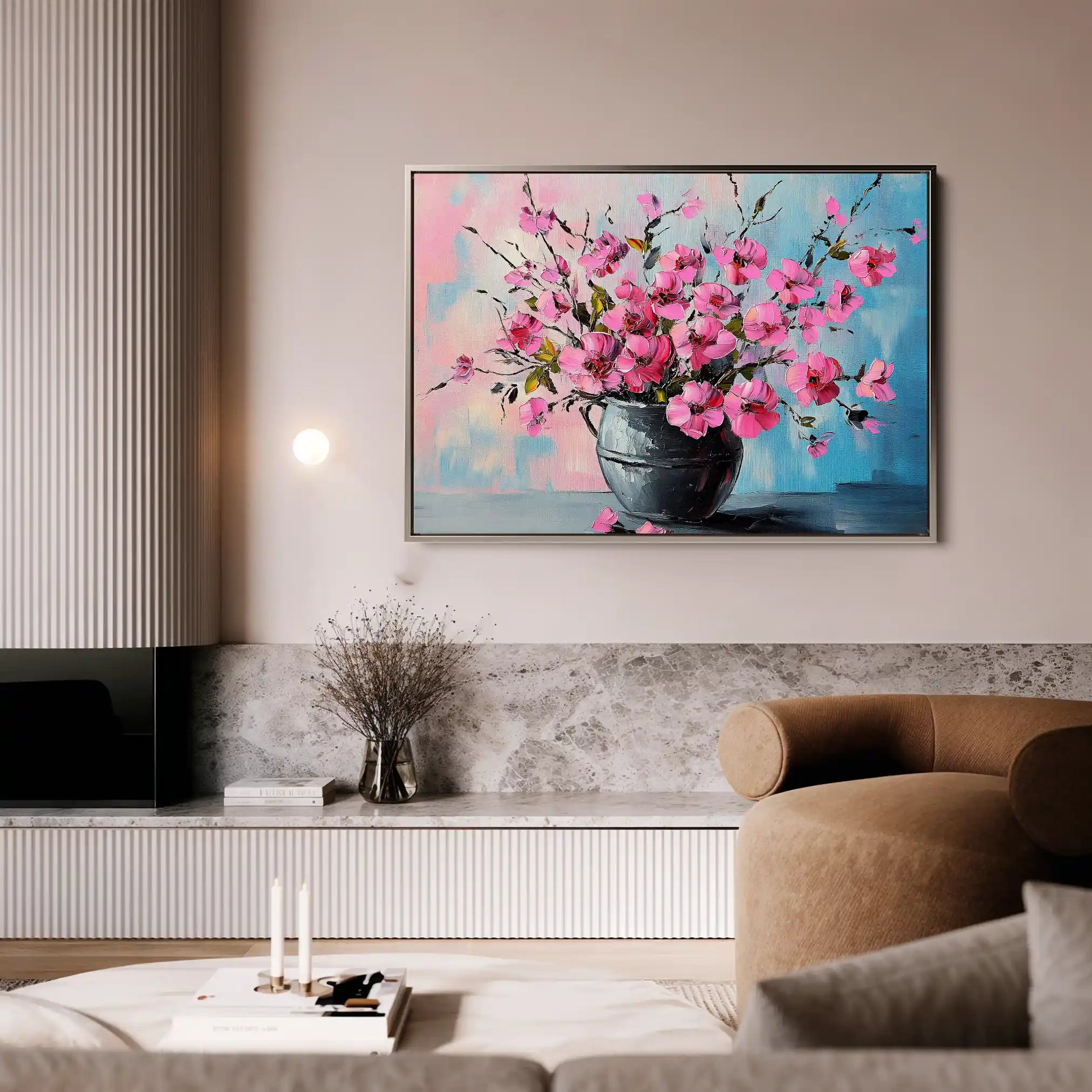 Floral Canvas Wall Art WAD1192-F 90 x 60 cm / Stretched on hidden frame