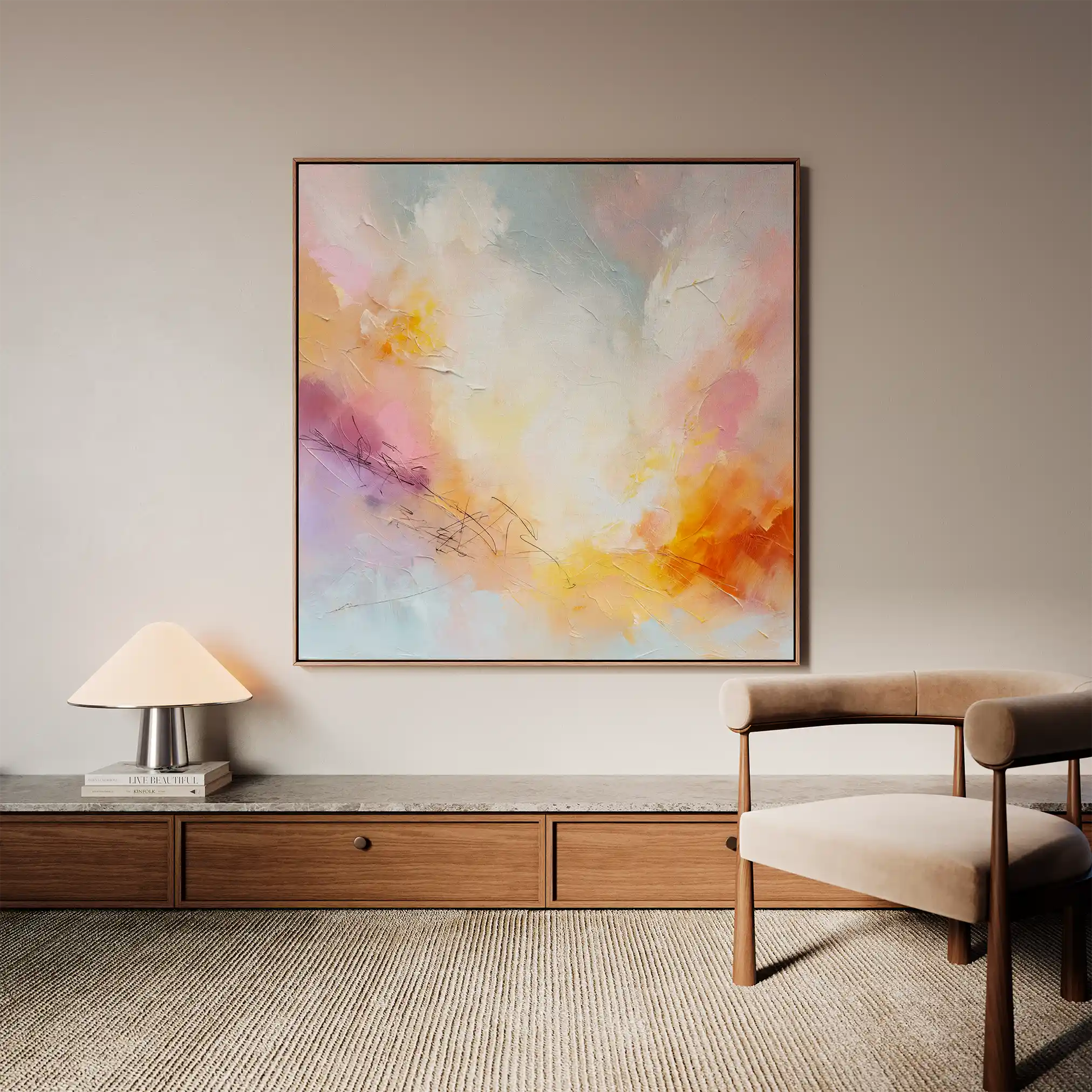 Abstract 1193 Canvas Art 60 x 60 cm / Stretched on hidden frame