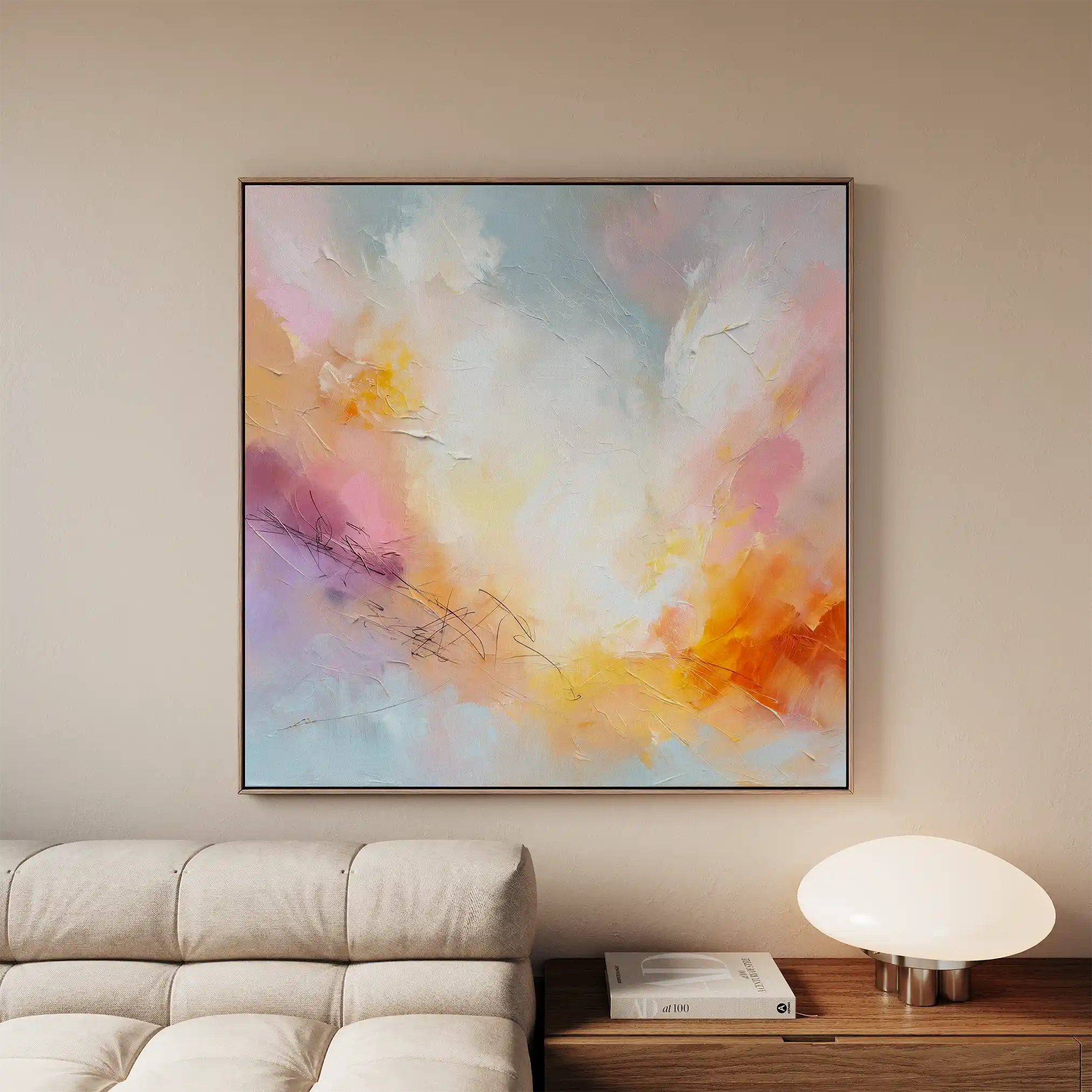 Abstract 1193 Canvas Art 60 x 60 cm / Stretched on hidden frame