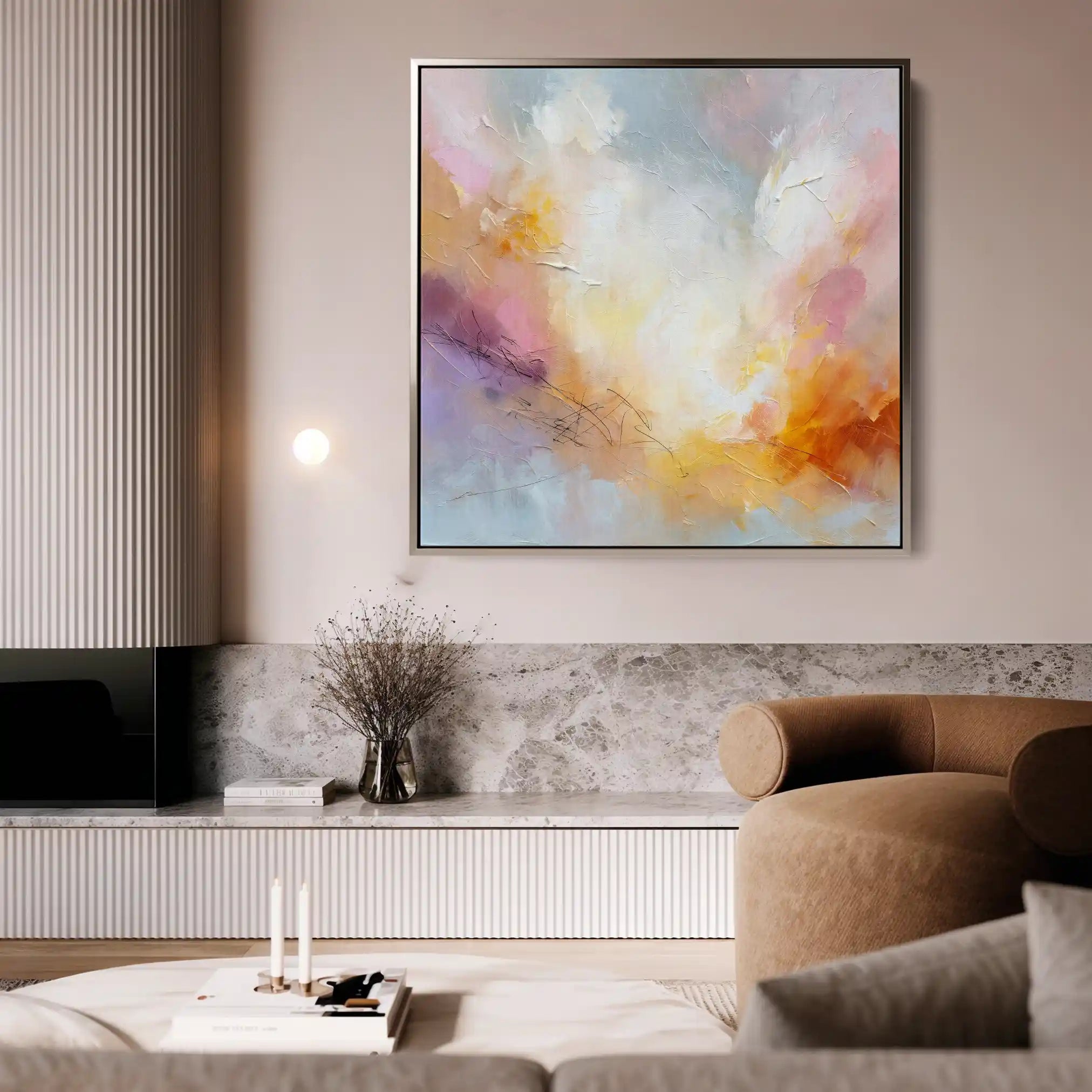 Abstract 1193 Canvas Art 60 x 60 cm / Stretched on hidden frame