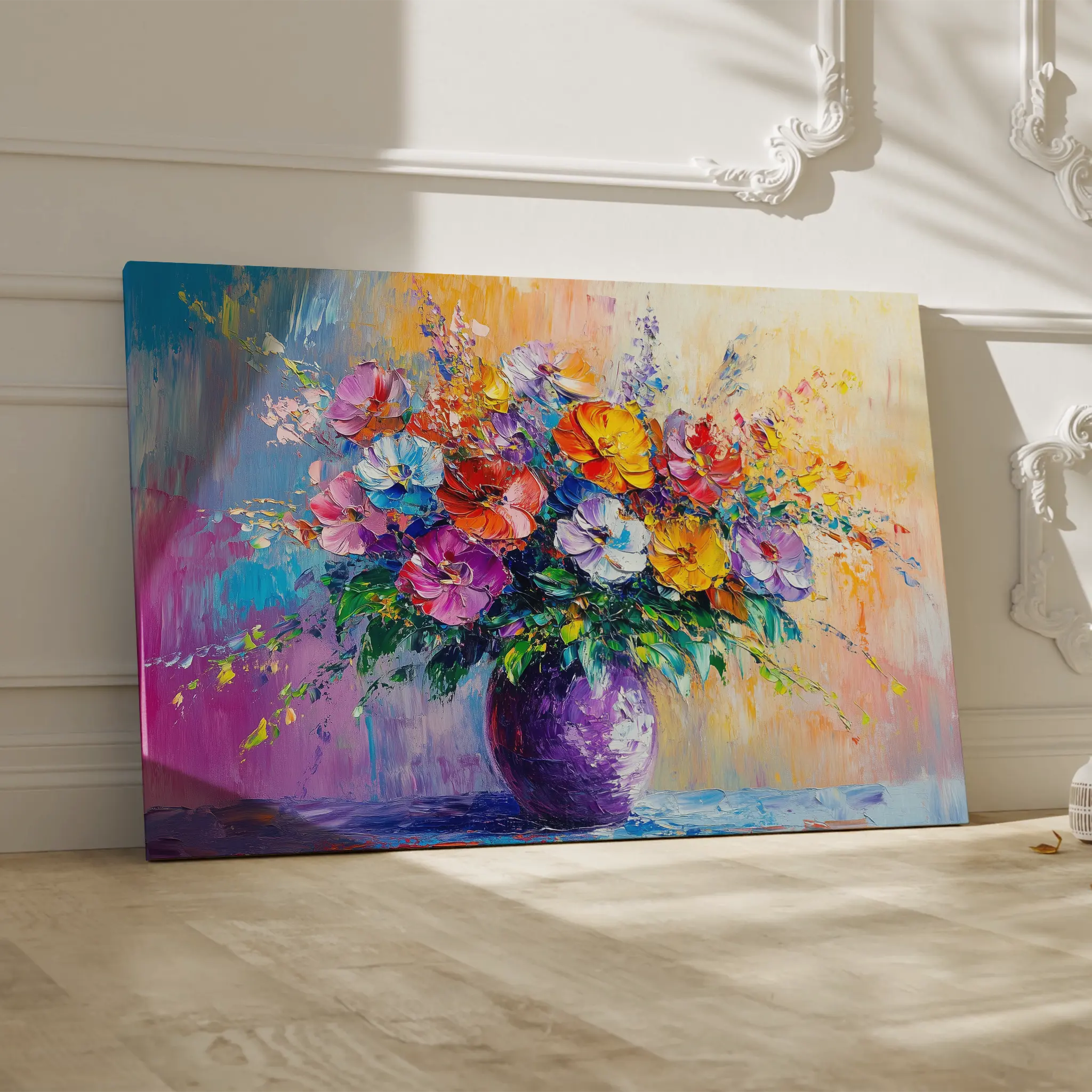 Floral Canvas Wall Art WAD1193-F 90 x 60 cm / Stretched on hidden frame