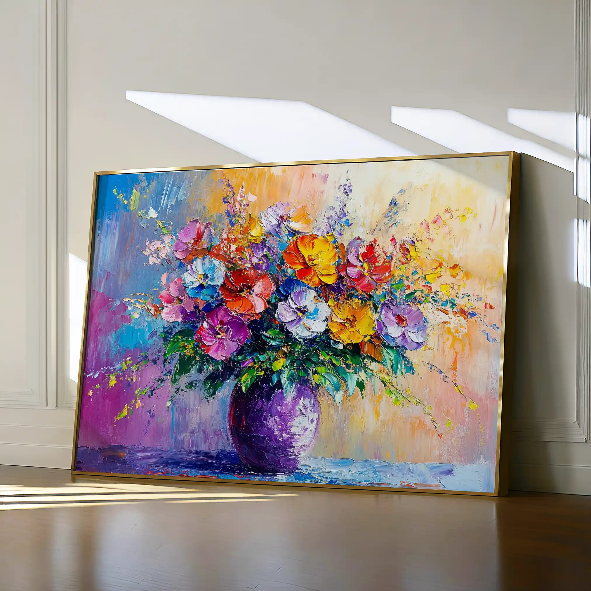 Floral Canvas Wall Art WAD1193-F 90 x 60 cm / Stretched on hidden frame