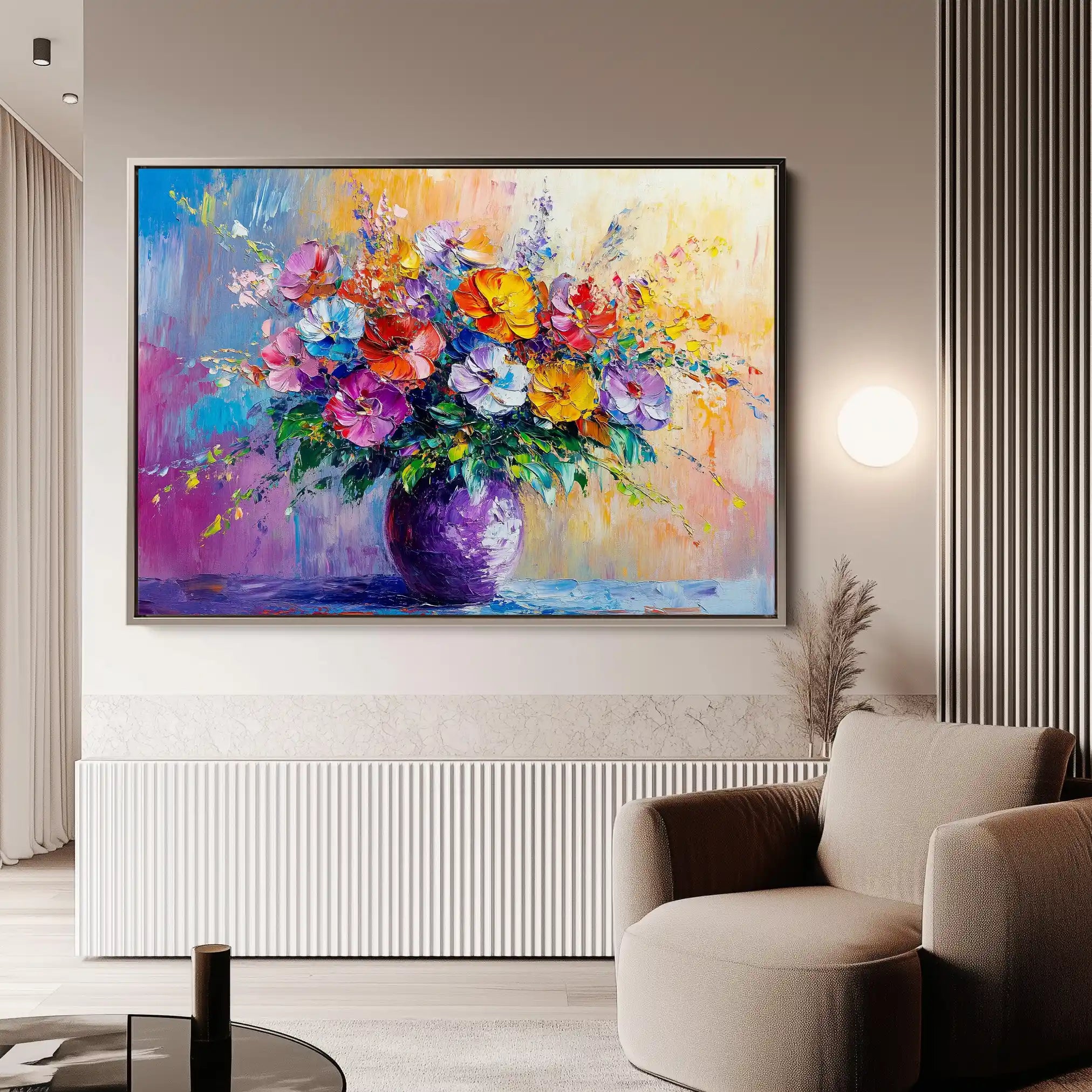 Floral Canvas Wall Art WAD1193-F 90 x 60 cm / Stretched on hidden frame