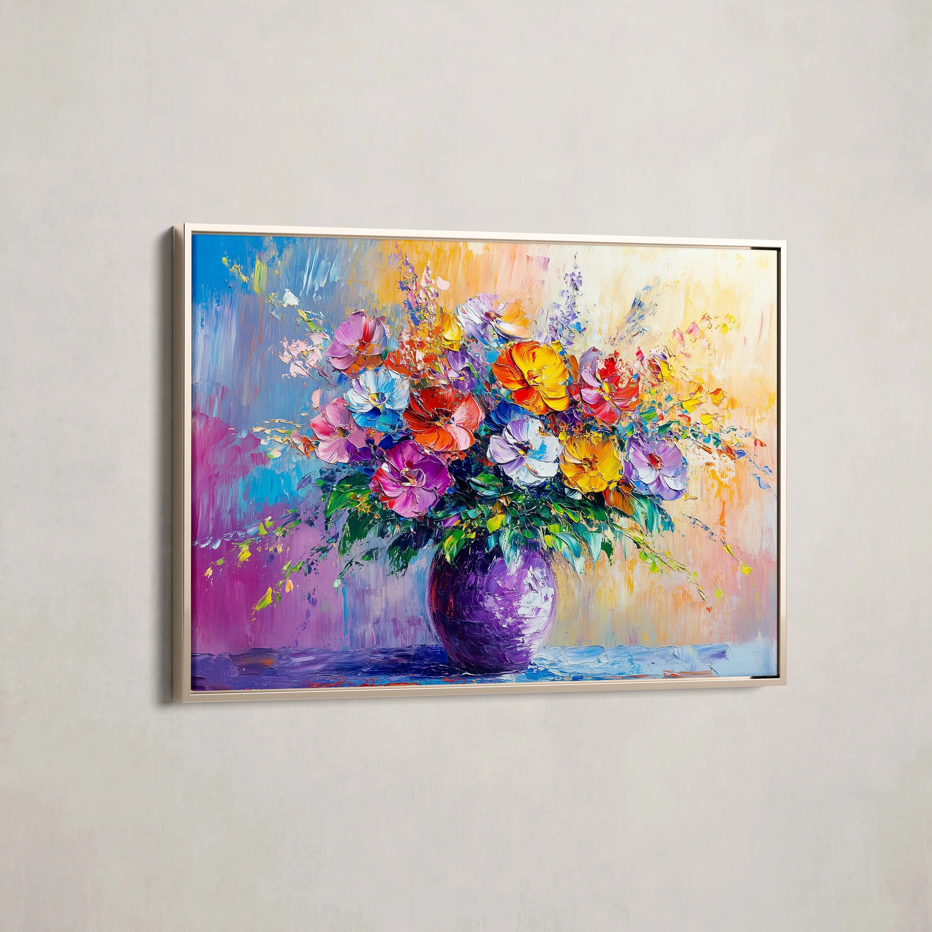 Floral Canvas Wall Art WAD1193-F 90 x 60 cm / Stretched on hidden frame