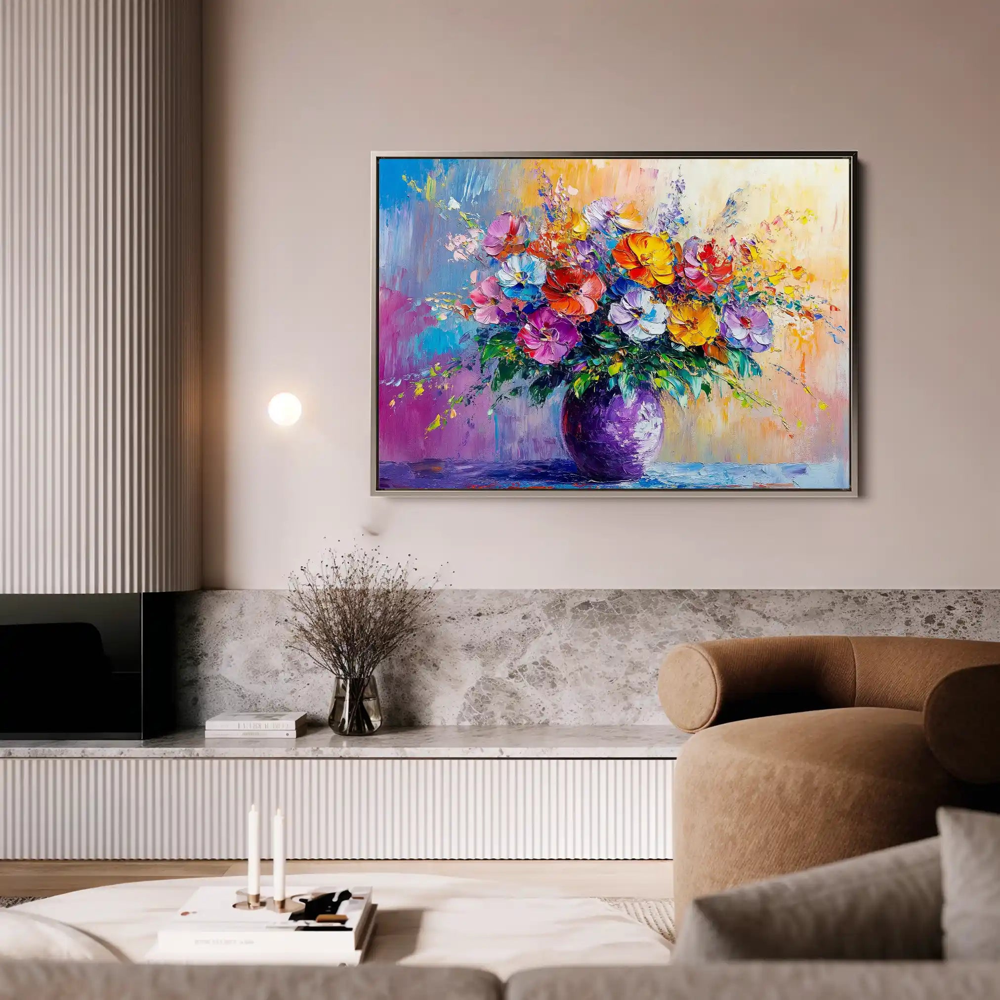 Floral Canvas Wall Art WAD1193-F 90 x 60 cm / Stretched on hidden frame