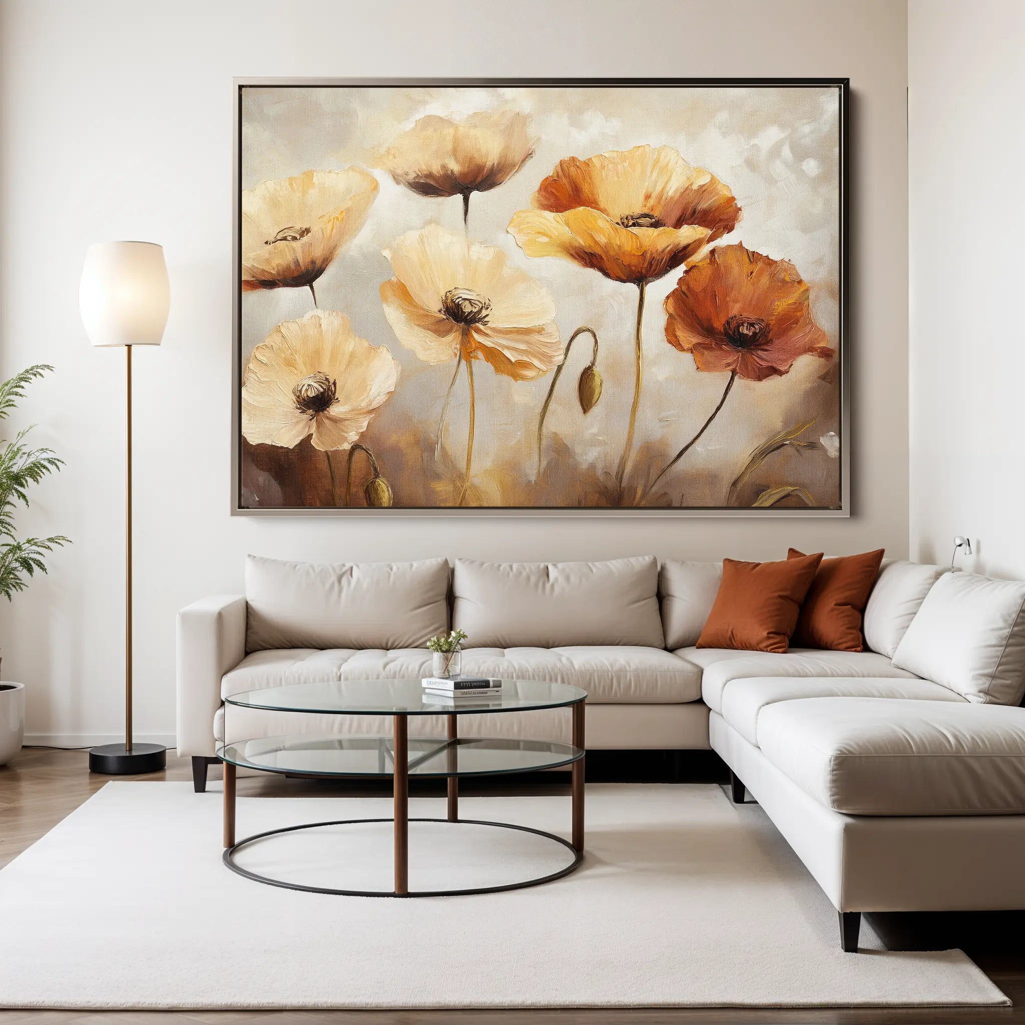 Floral Canvas Wall Art WAD1194-F 90 x 60 cm / Stretched on hidden frame