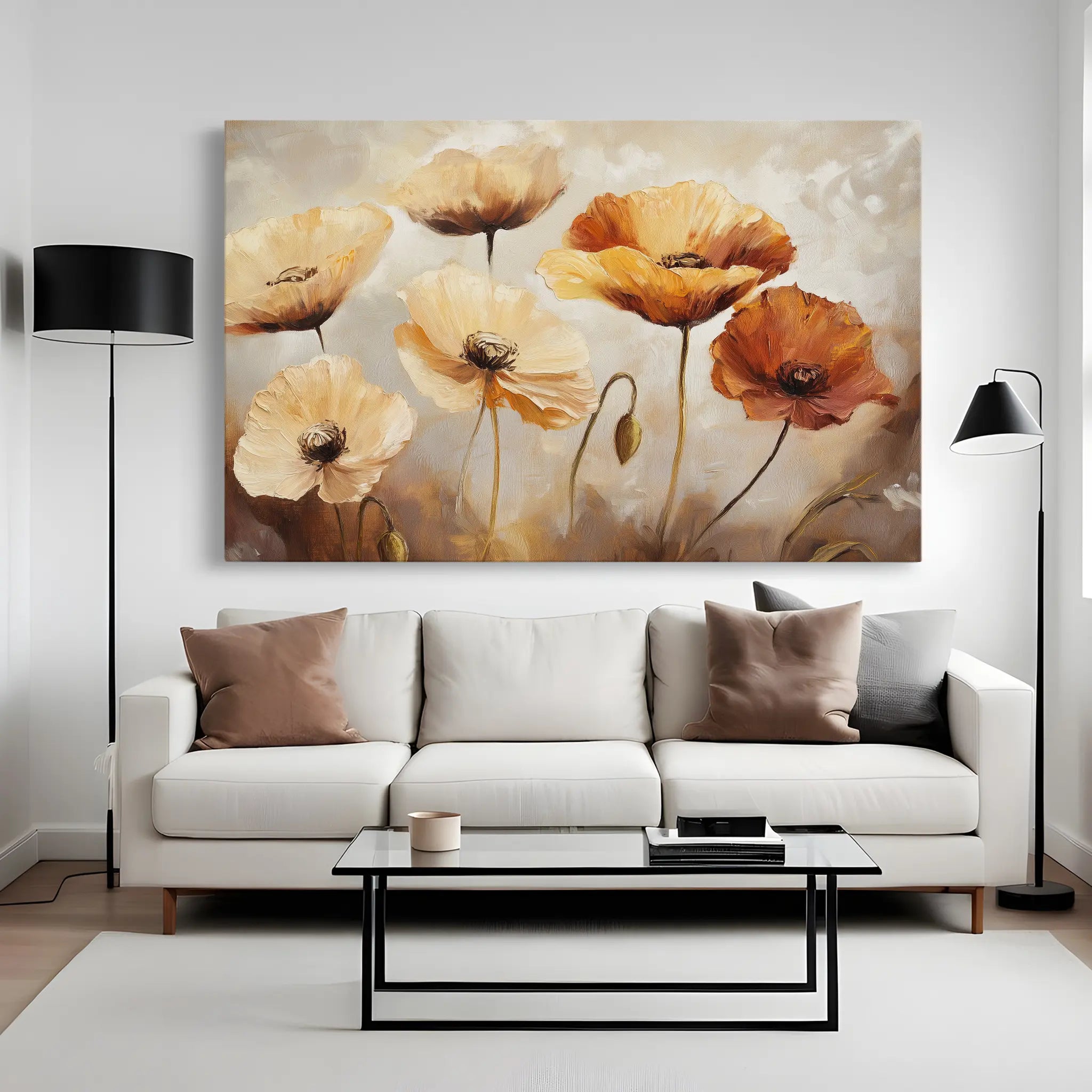 Floral Canvas Wall Art WAD1194-F 90 x 60 cm / Stretched on hidden frame