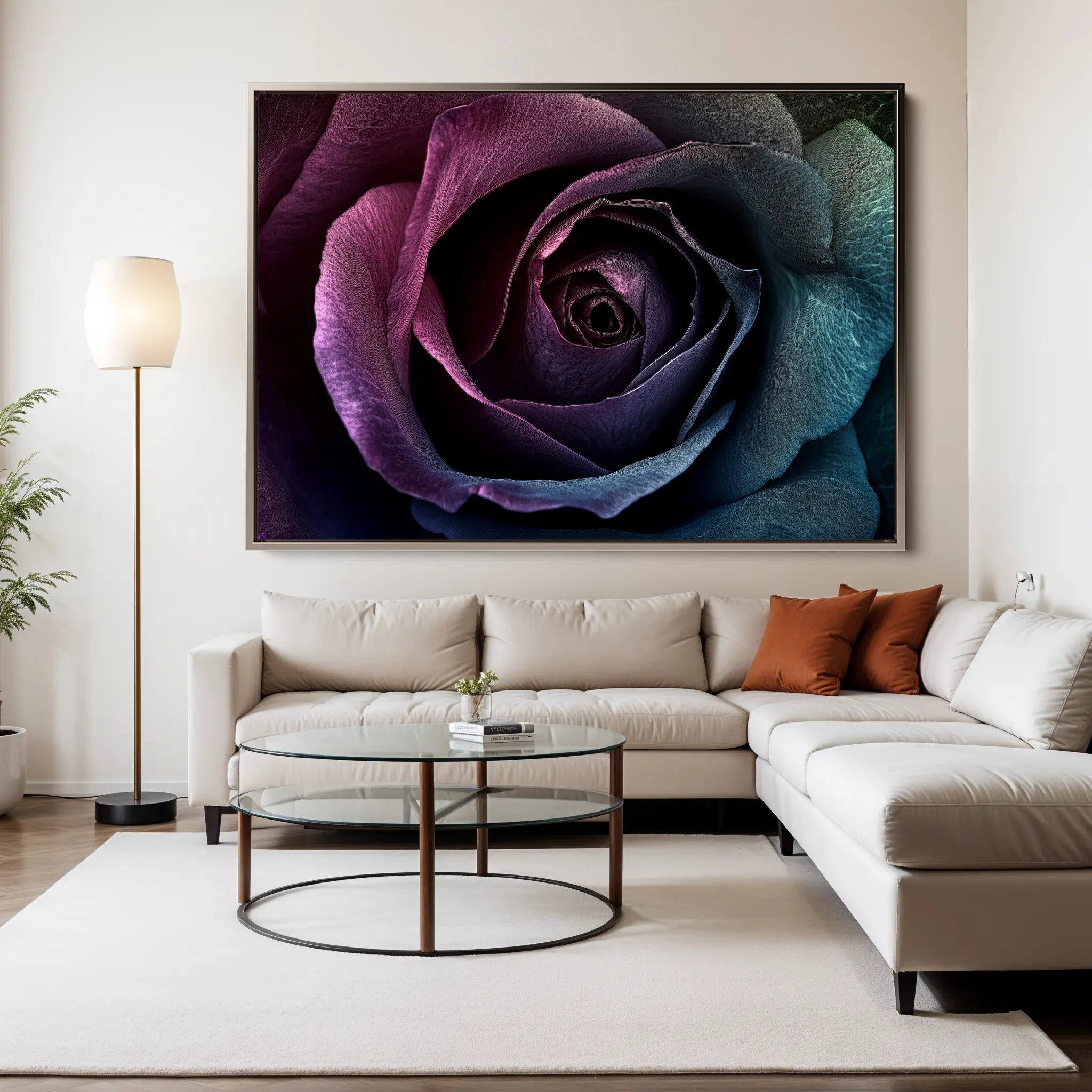 Floral Canvas Wall Art WAD1195-F 90 x 60 cm / Stretched on hidden frame