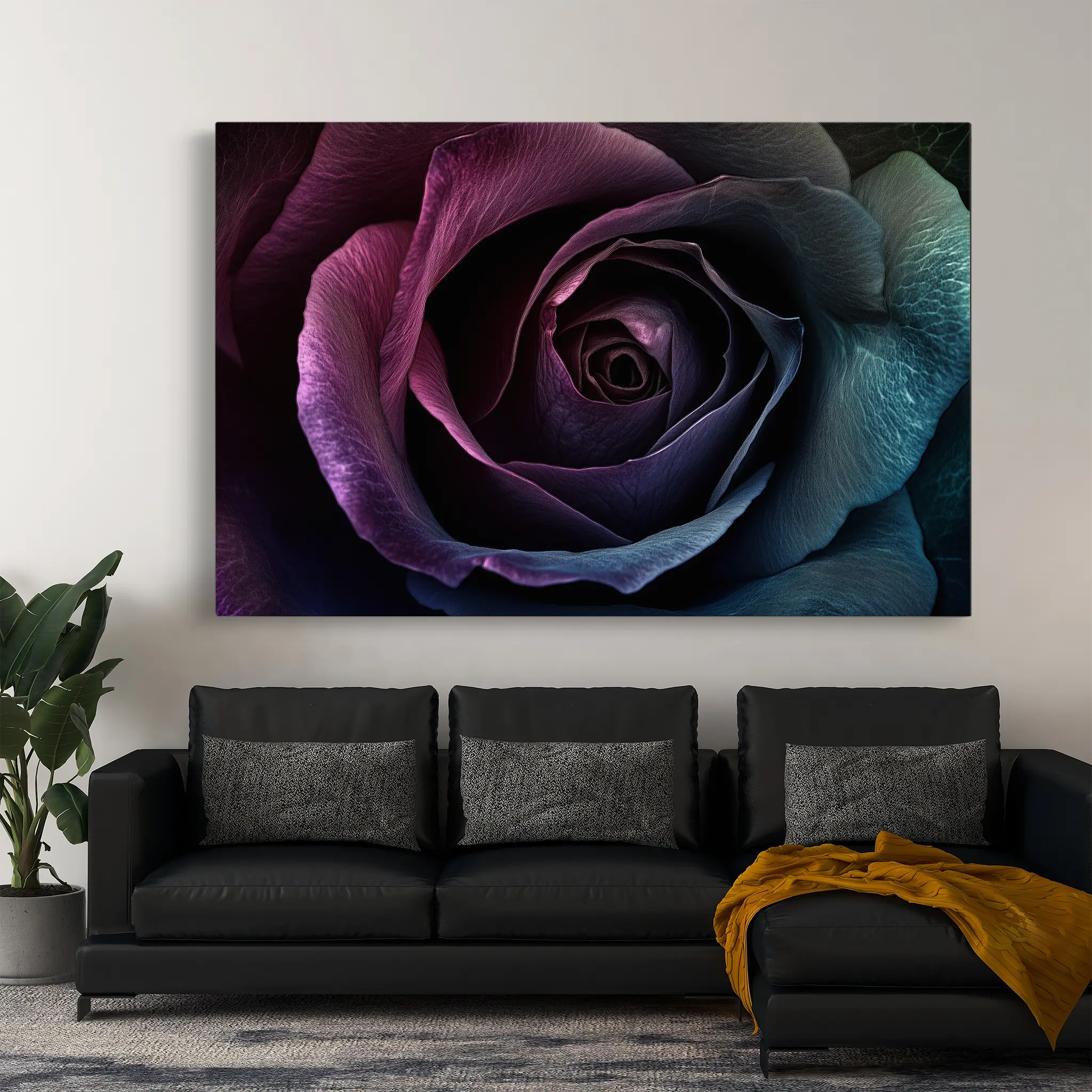 Floral Canvas Wall Art WAD1195-F 90 x 60 cm / Stretched on hidden frame