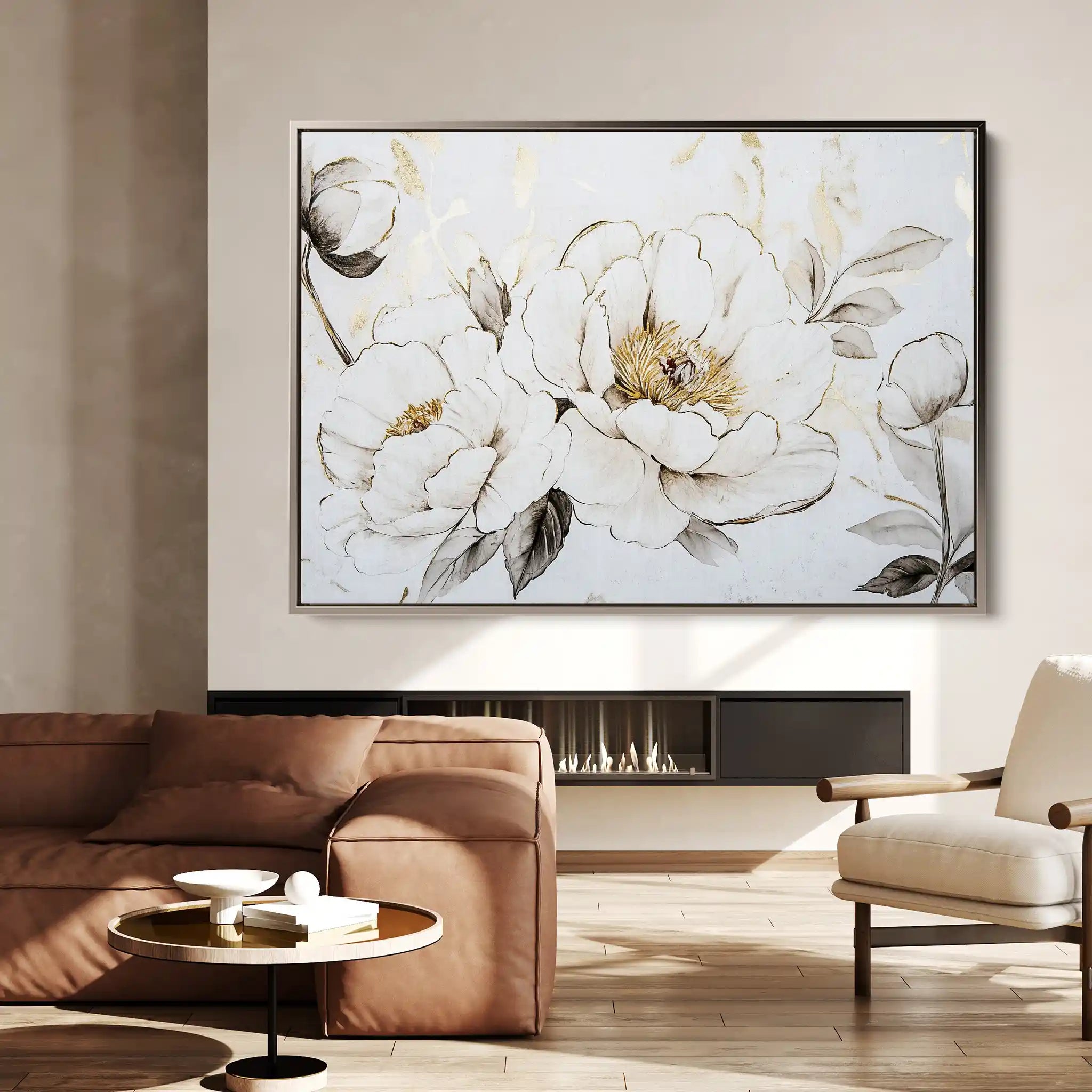 Floral Canvas Wall Art WAD1196-F 90 x 60 cm / Stretched on hidden frame