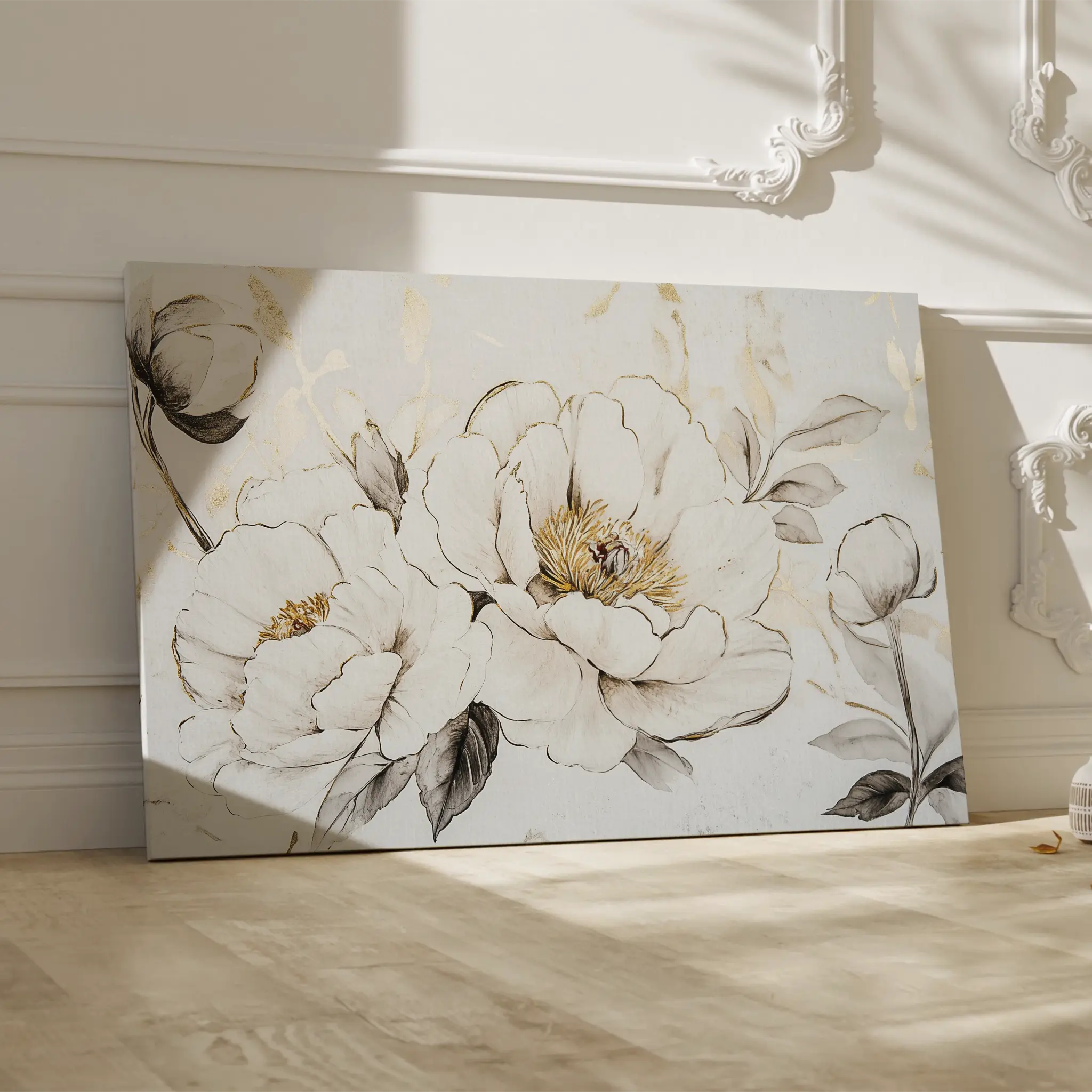 Floral Canvas Wall Art WAD1196-F 90 x 60 cm / Stretched on hidden frame