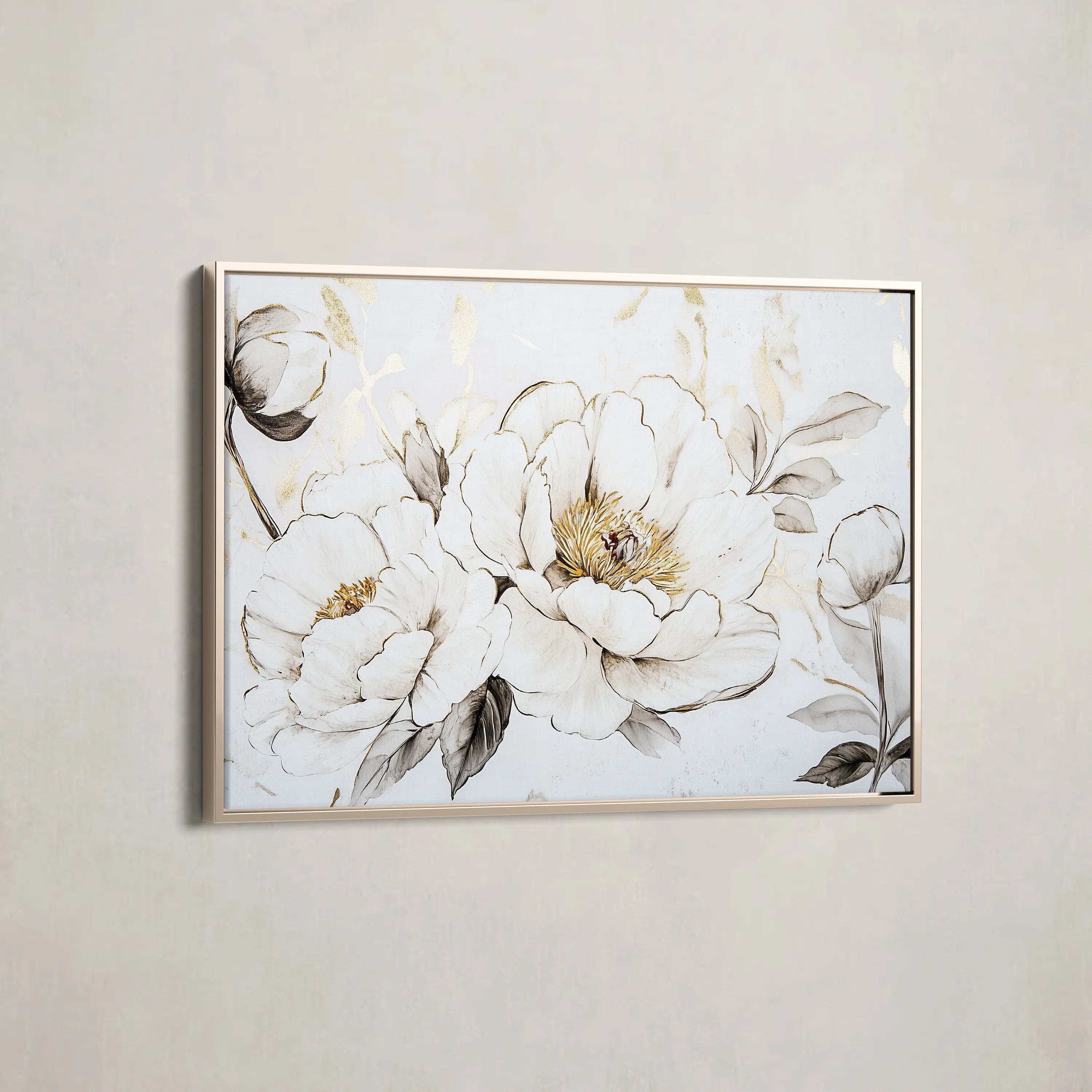 Floral Canvas Wall Art WAD1196-F 90 x 60 cm / Stretched on hidden frame