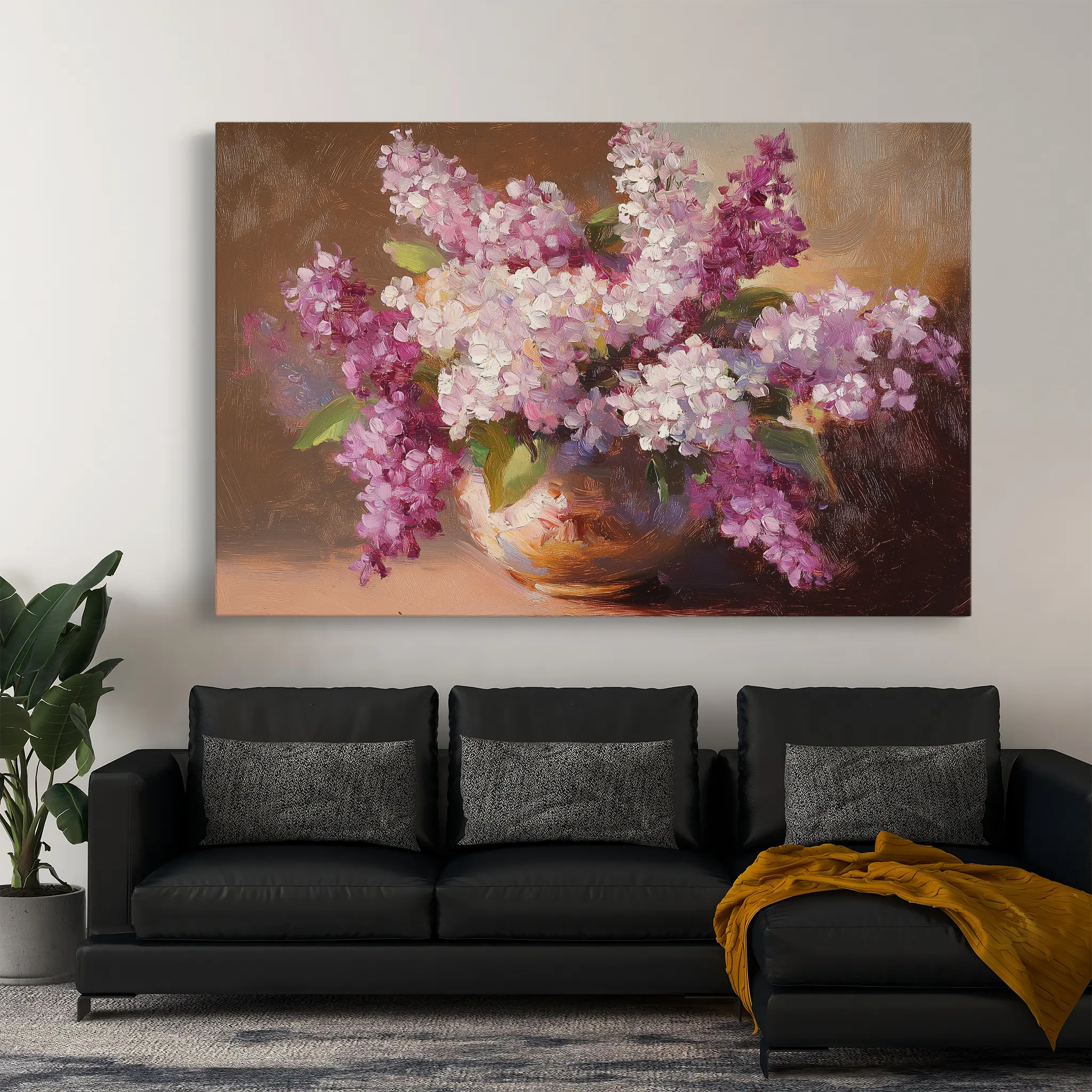 Floral Canvas Wall Art WAD1197-F 90 x 60 cm / Stretched on hidden frame