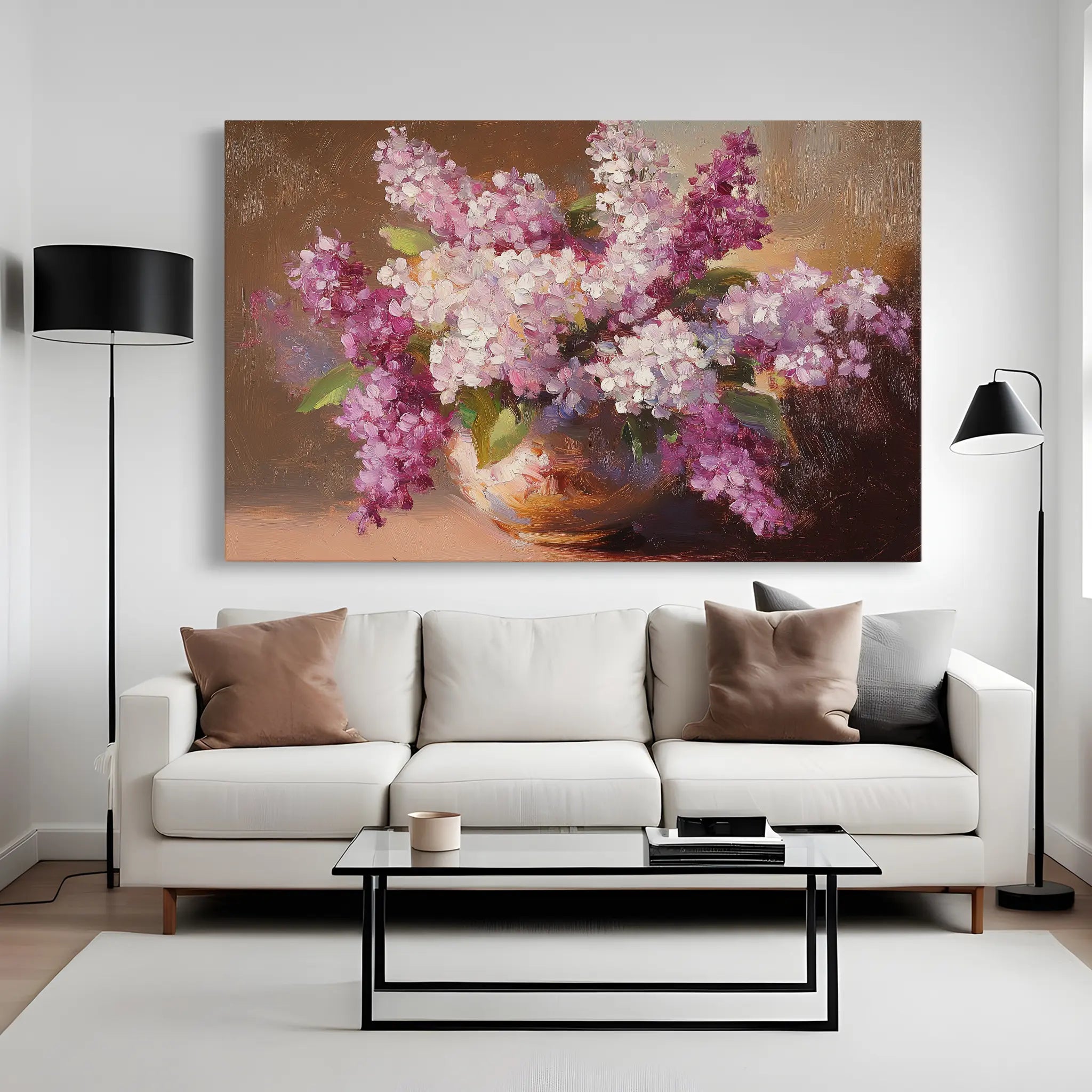 Floral Canvas Wall Art WAD1197-F 90 x 60 cm / Stretched on hidden frame