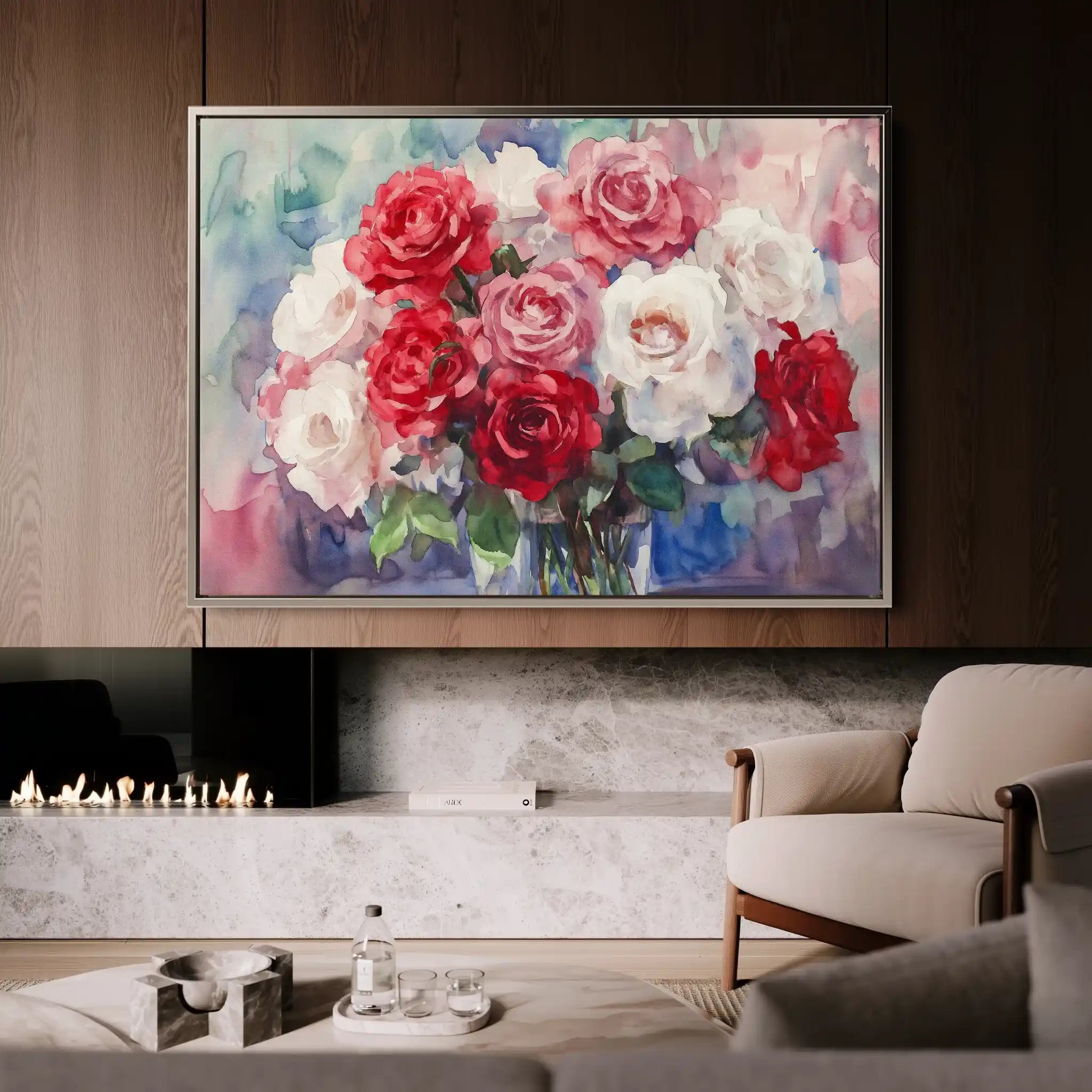 Floral Canvas Wall Art WAD1198-F 90 x 60 cm / Stretched on hidden frame