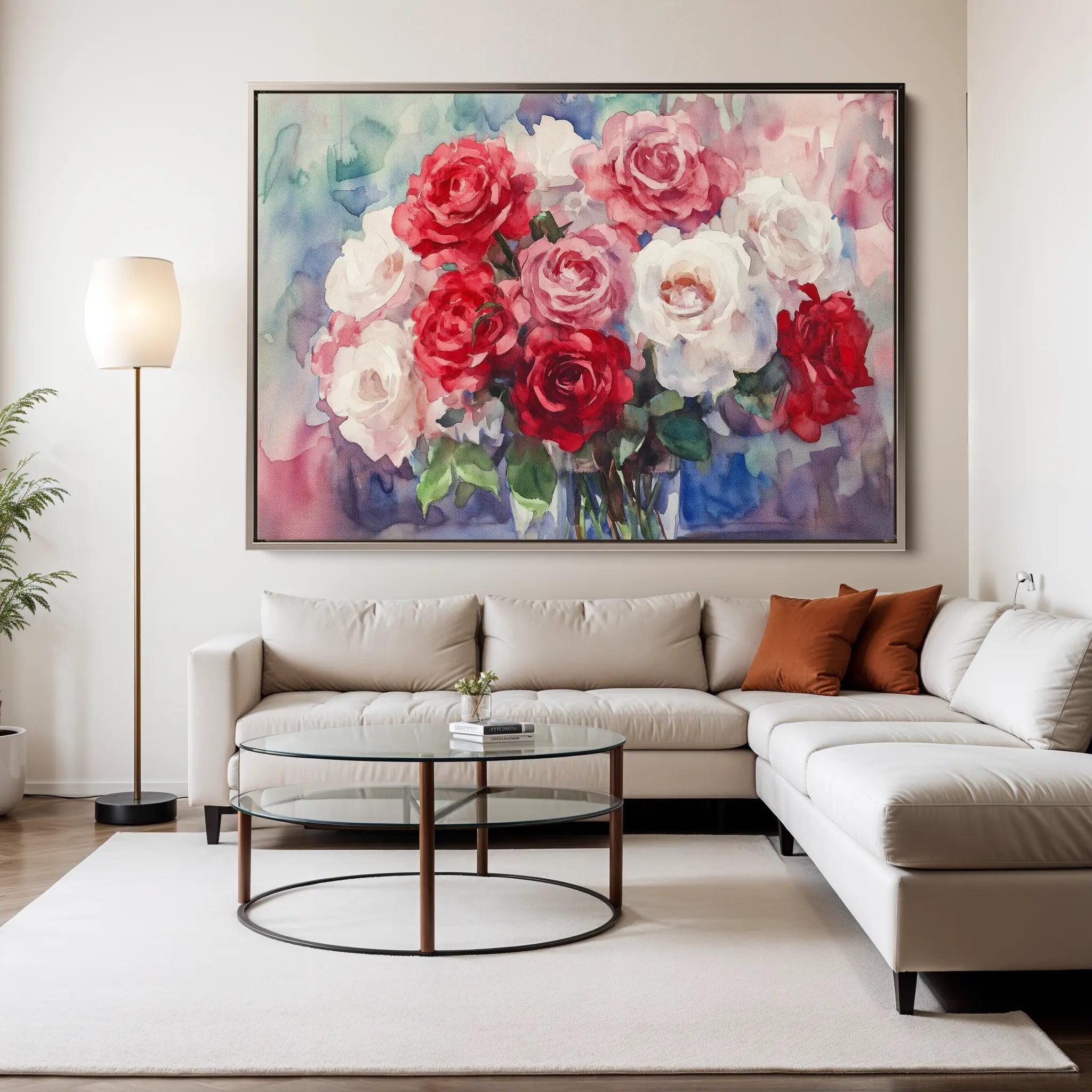 Floral Canvas Wall Art WAD1198-F 90 x 60 cm / Stretched on hidden frame