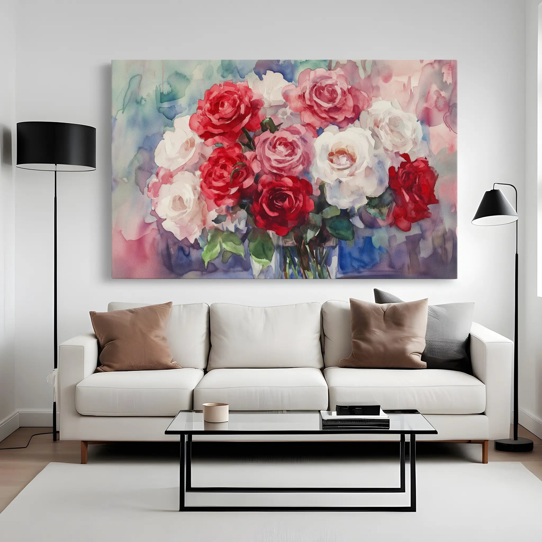 Floral Canvas Wall Art WAD1198-F 90 x 60 cm / Stretched on hidden frame