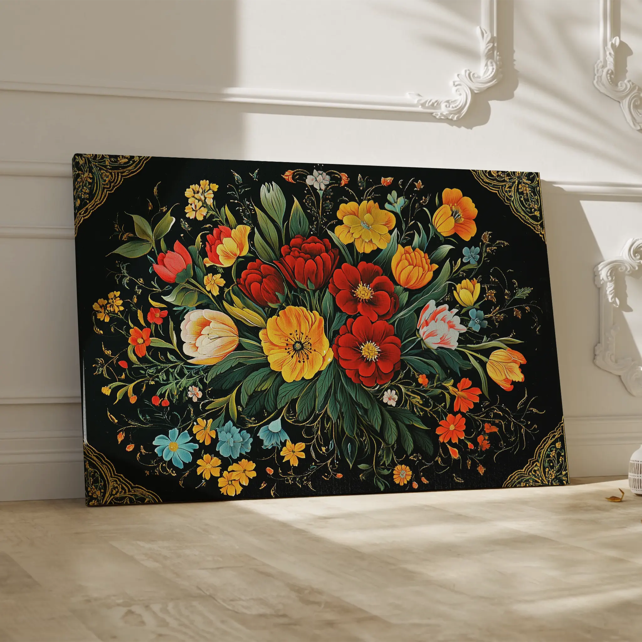 Floral Canvas Wall Art WAD1199-F 90 x 60 cm / Stretched on hidden frame