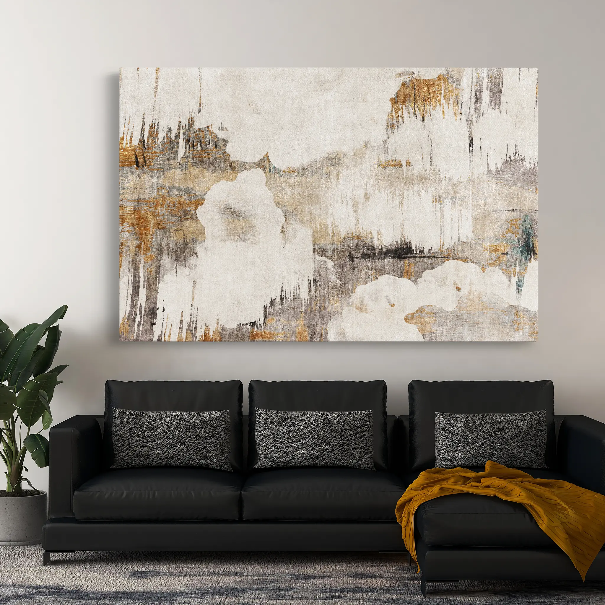 Abstract Canvas Wall Art WAD120-A 90 x 60 cm / Stretched on hidden frame