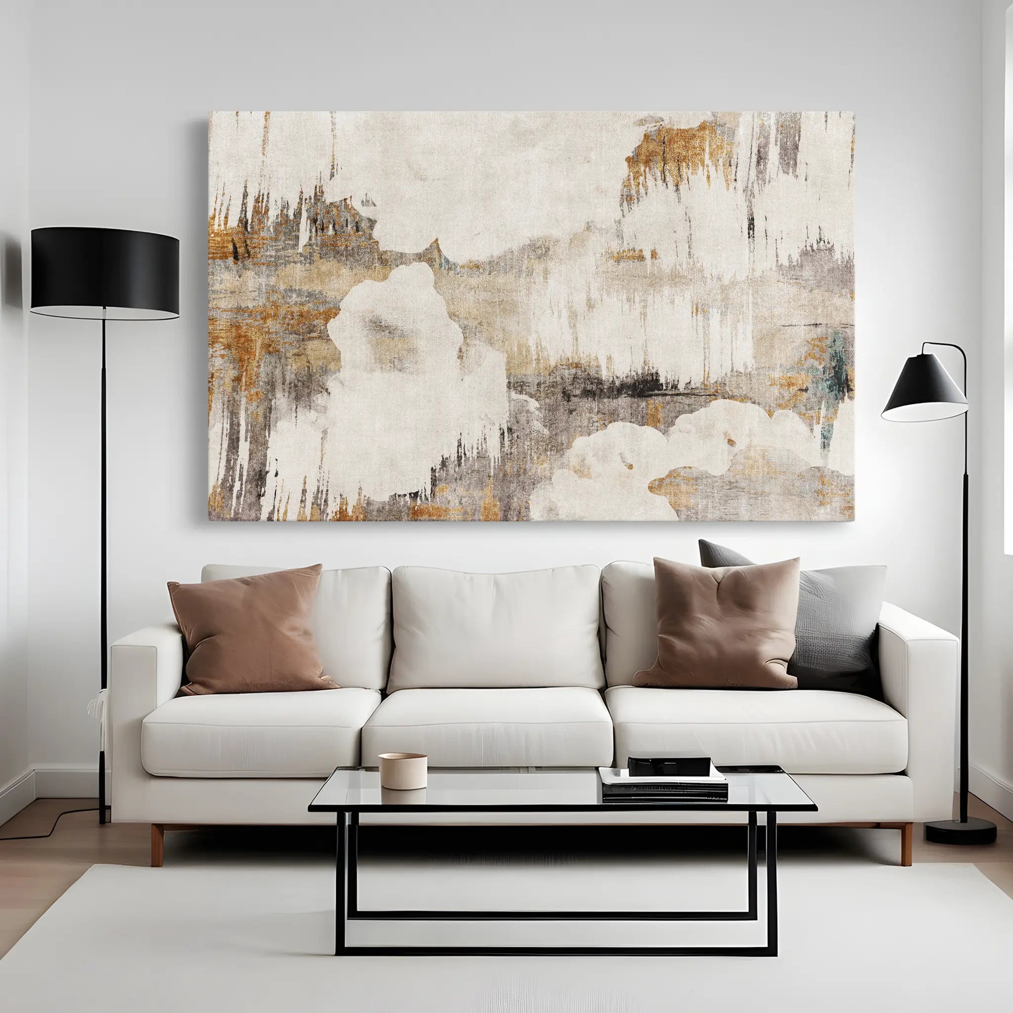 Abstract Canvas Wall Art WAD120-A 90 x 60 cm / Stretched on hidden frame