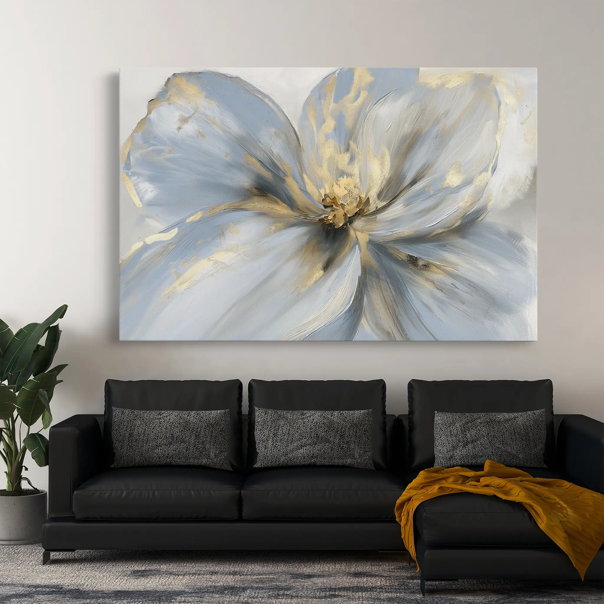 Floral Canvas Wall Art WAD120-F 90 x 60 cm / Stretched on hidden frame