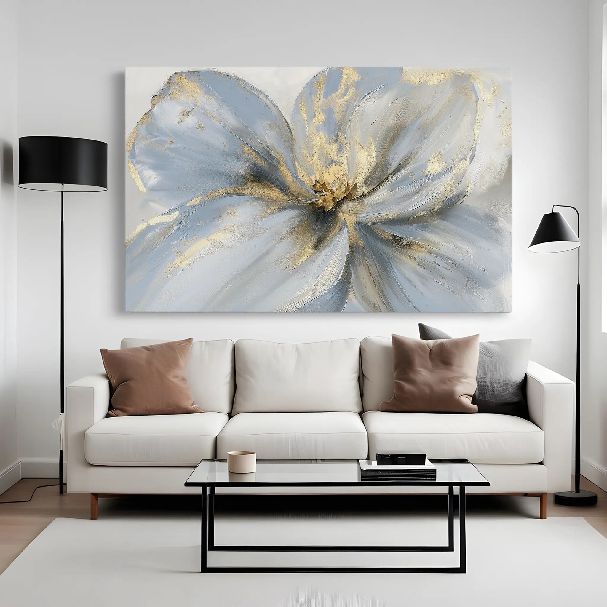 Floral Canvas Wall Art WAD120-F 90 x 60 cm / Stretched on hidden frame