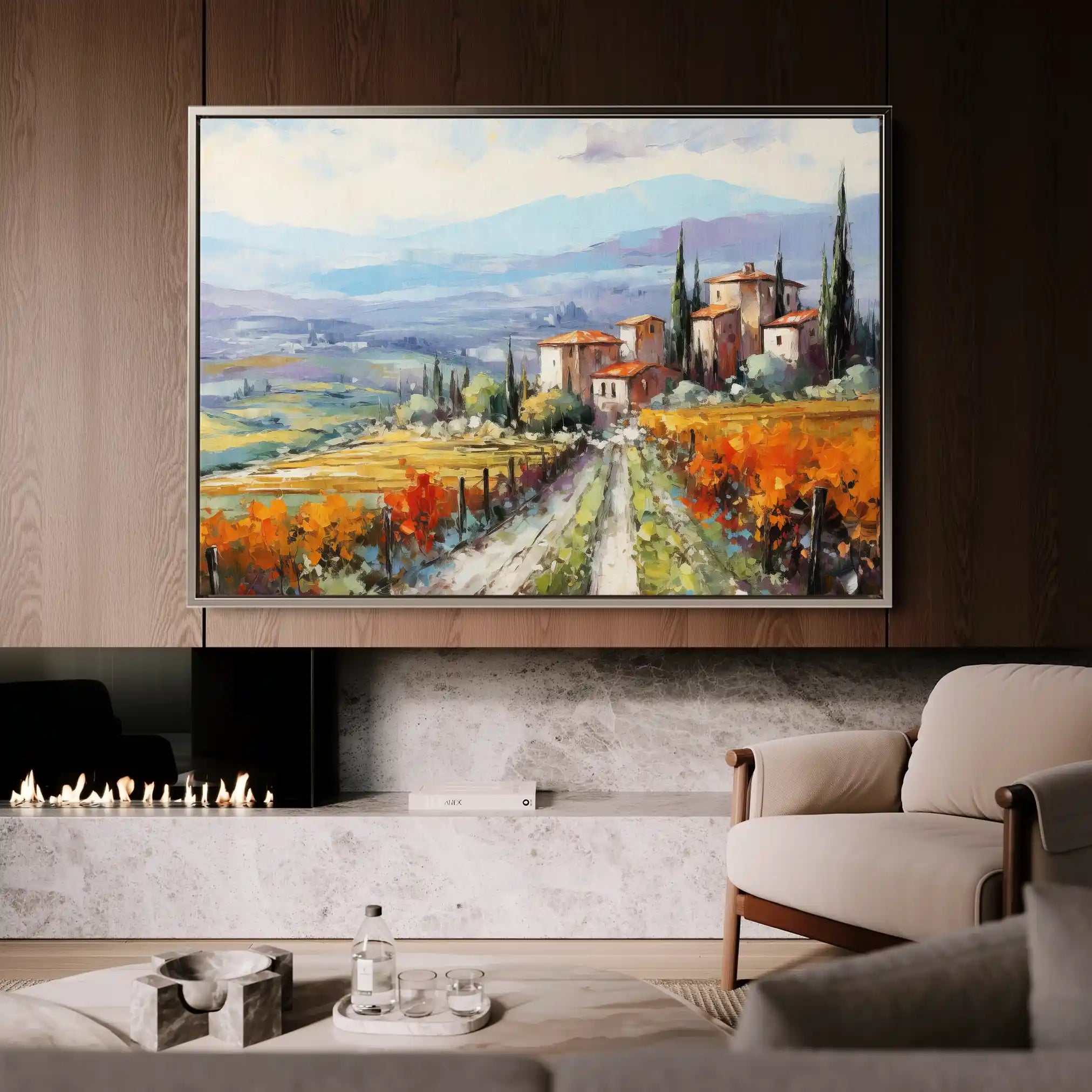 Landscape 120 Canvas Art 90 x 60 cm / Stretched on hidden frame