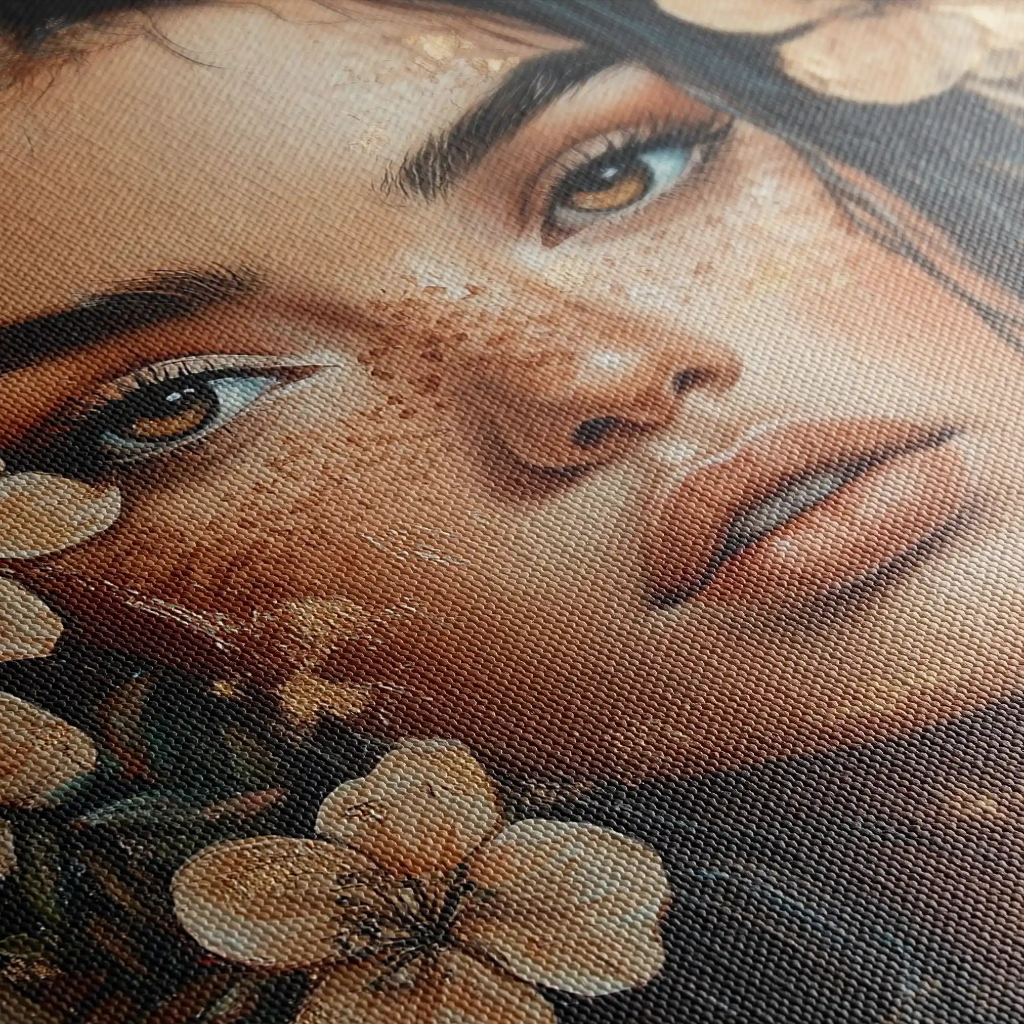 Portrait 120 Canvas Art 90 x 60 cm / Stretched on hidden frame