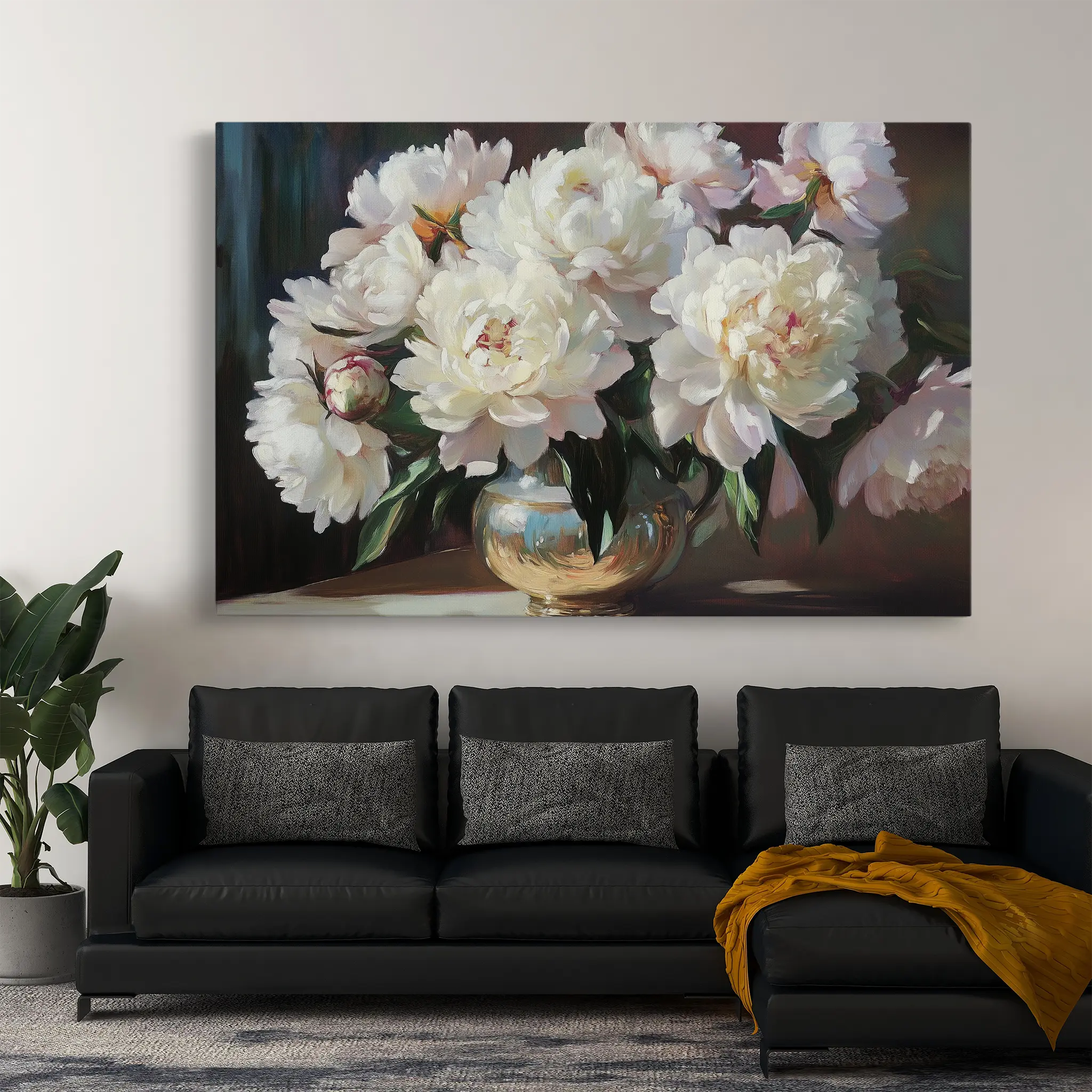 Floral Canvas Wall Art WAD1200-F 90 x 60 cm / Stretched on hidden frame