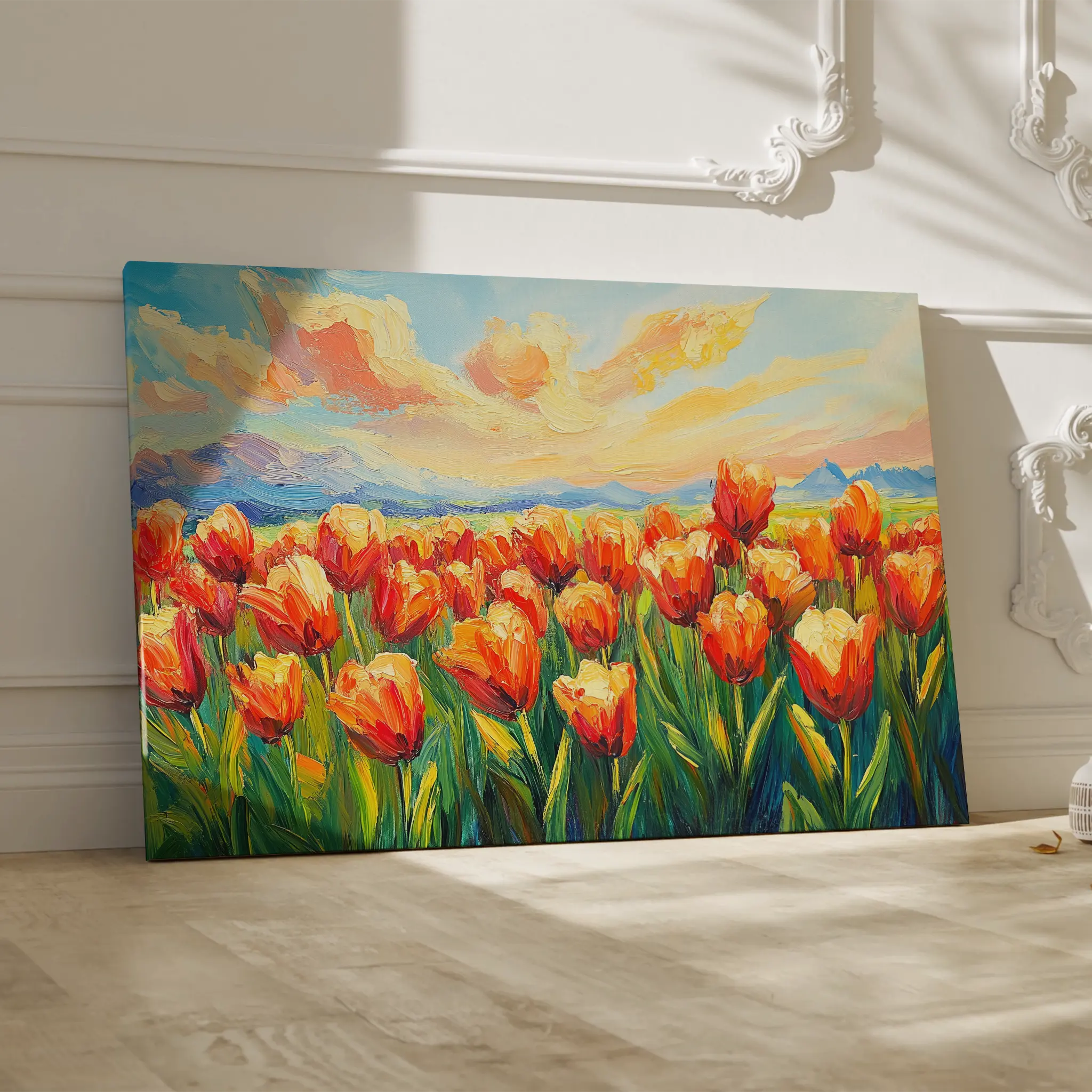 Floral Canvas Wall Art WAD1201-F 90 x 60 cm / Stretched on hidden frame